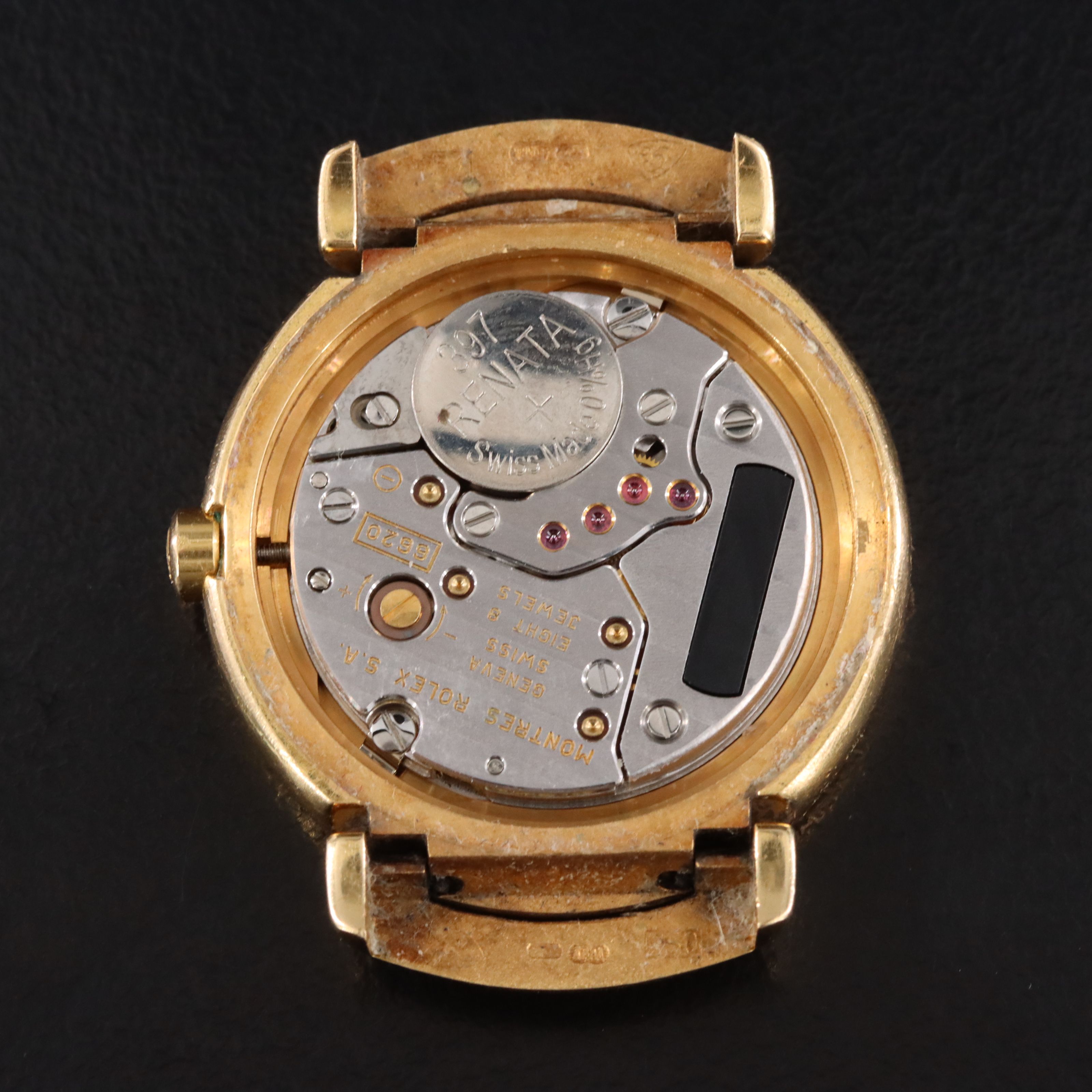 18K Rolex Cellini Factory Diamond Dial Quartz Watch