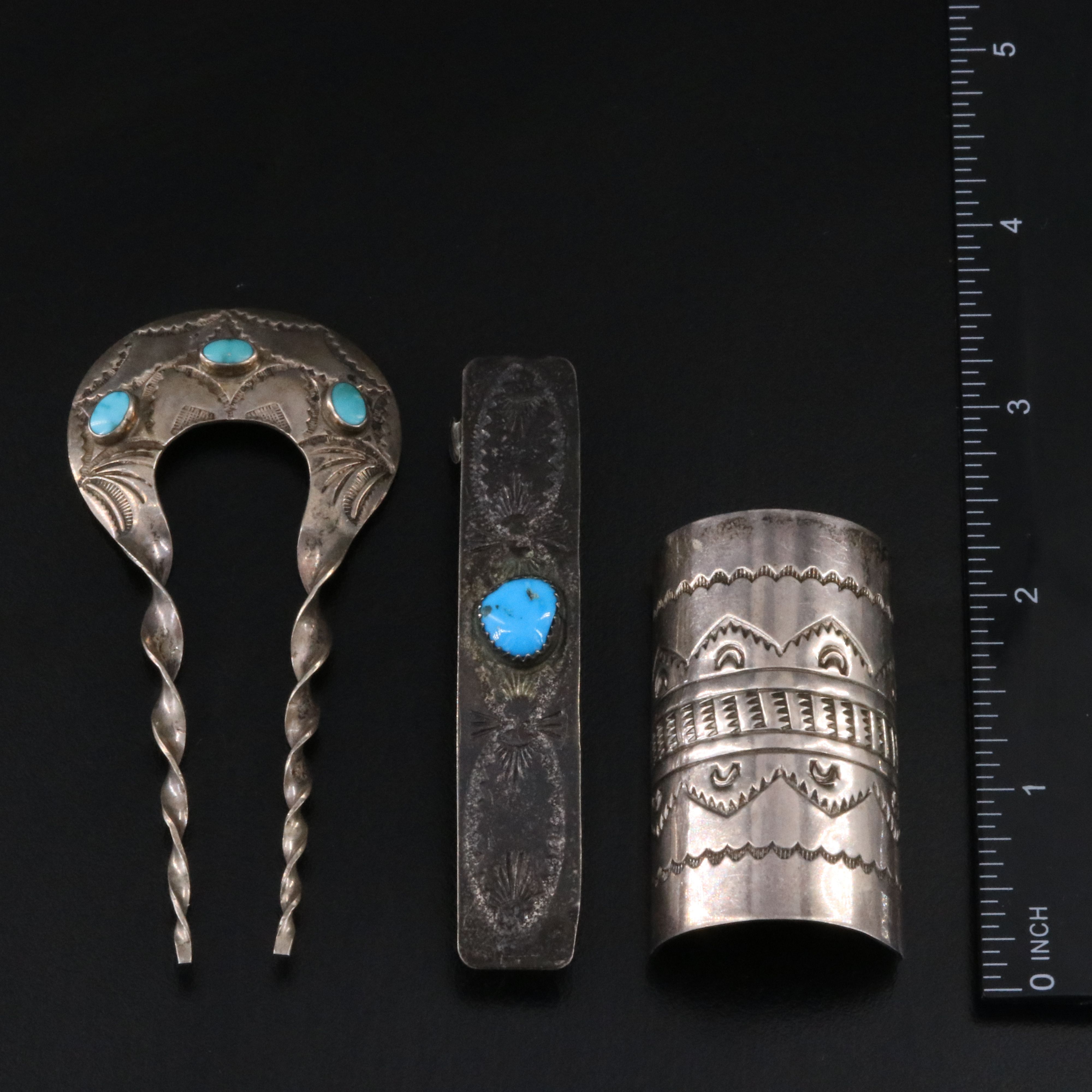 Southwestern Sterling Turquoise Hair Accessories ft. B. Soce Navajo Diné