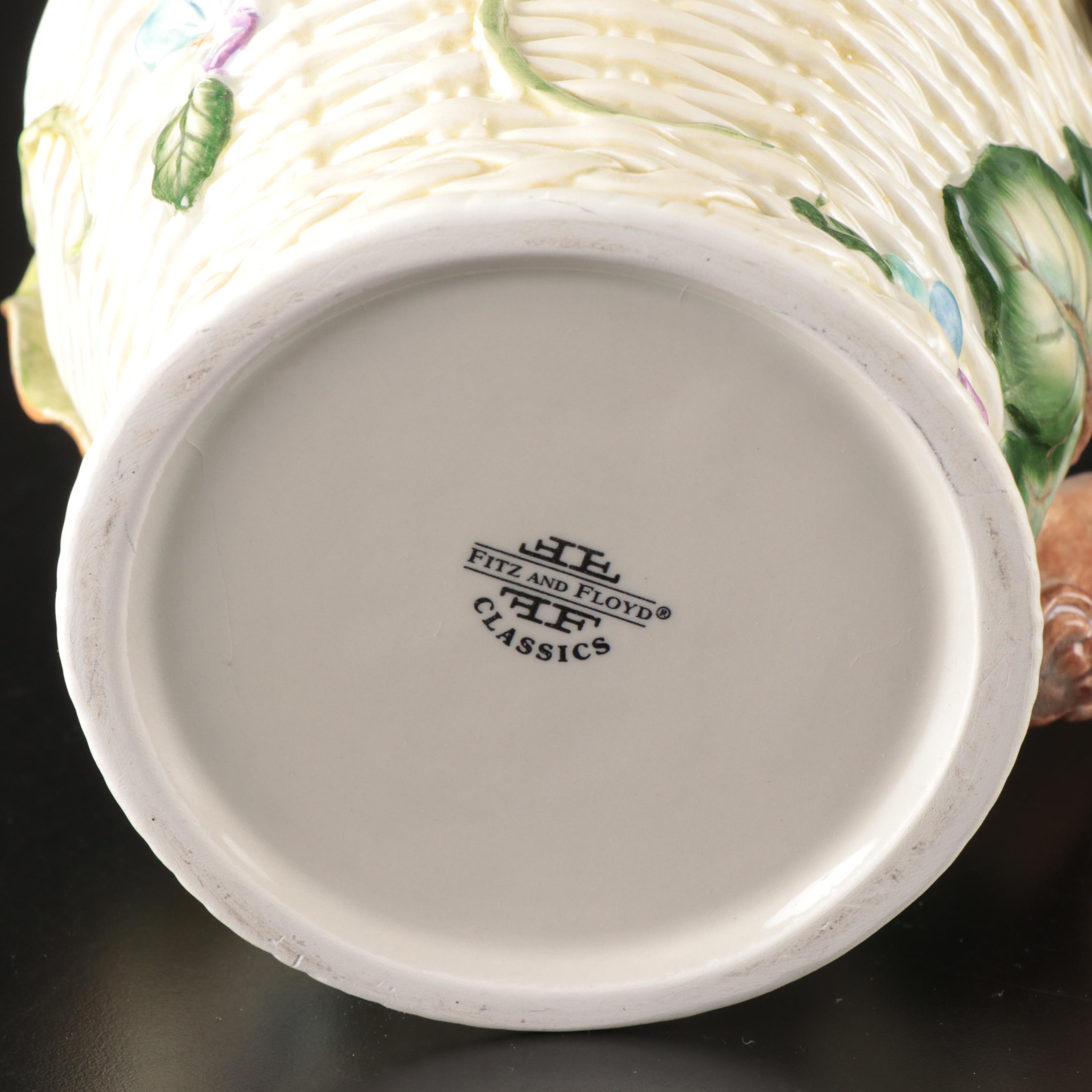 Fitz & Floyd "Fleur de Provence" Lidded Jars with Creamer and Sugar, Pitcher