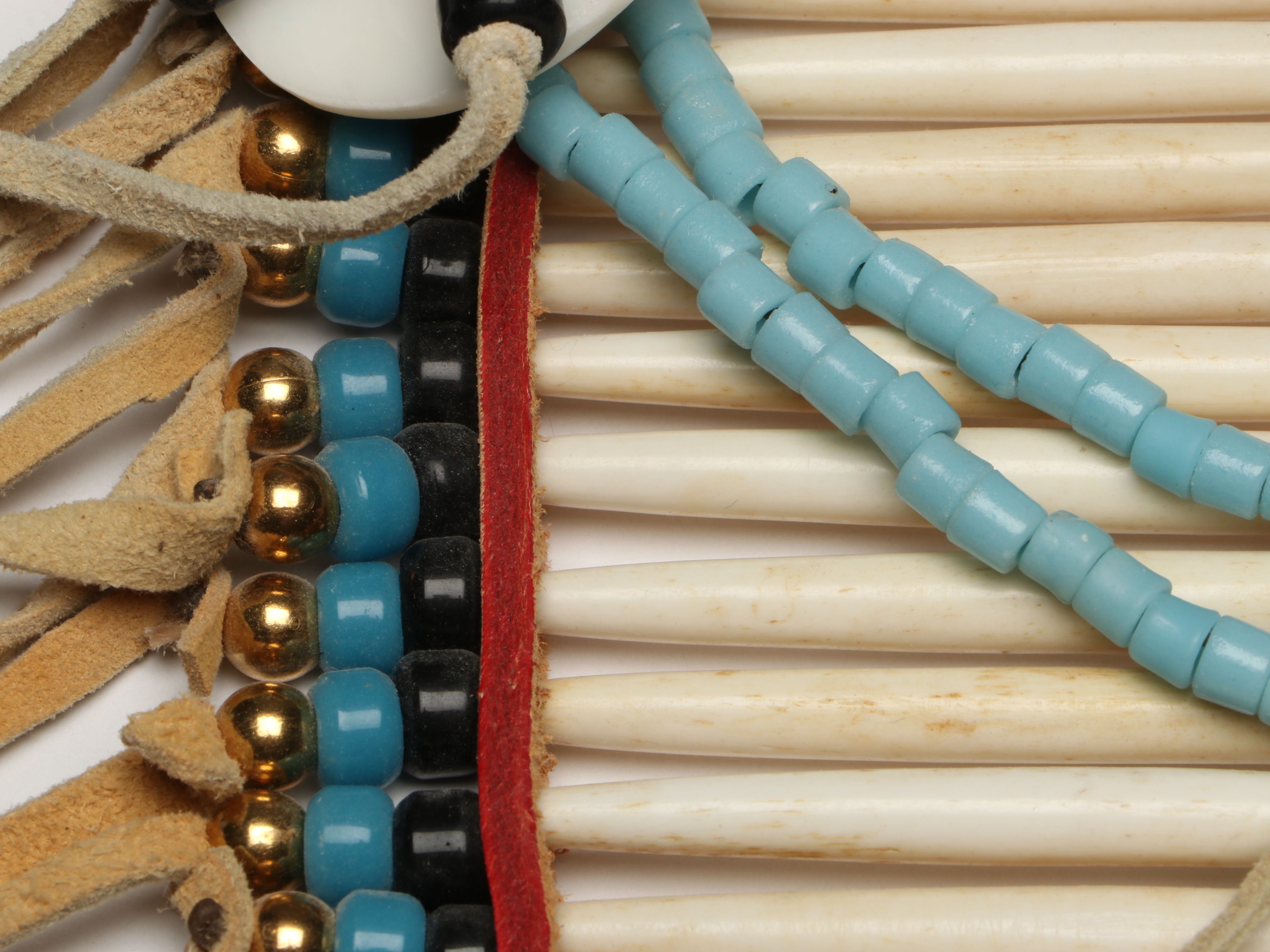 Native American Plains Style Hairpipe Breastplate with Metal Jingles