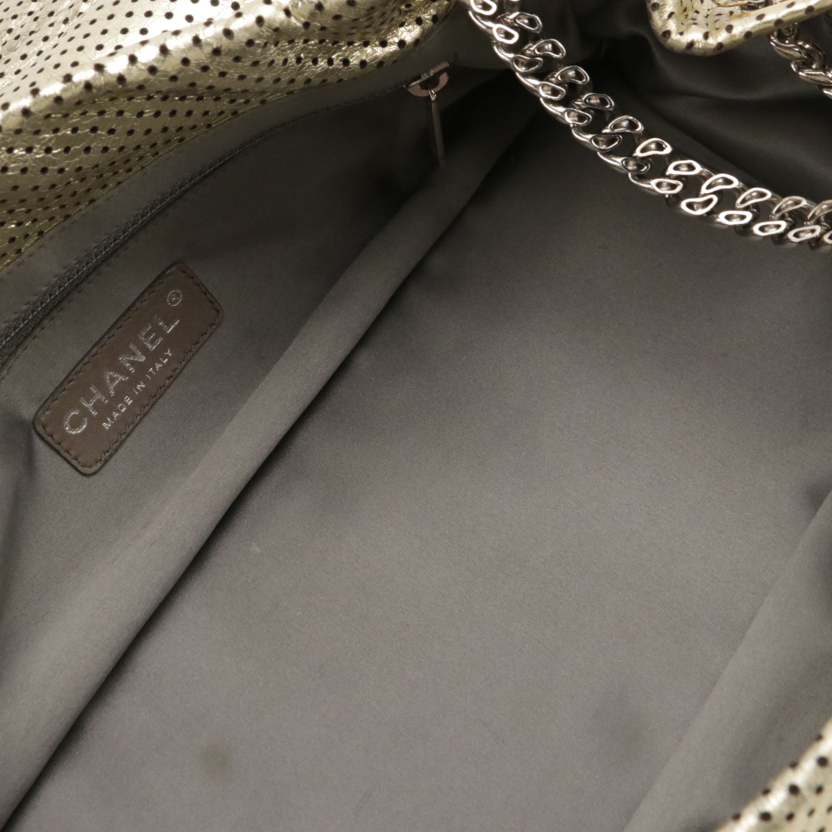 Chanel 2.55 Reissue Bijoux Chain Bag in Metallic Gold Perforated Leather