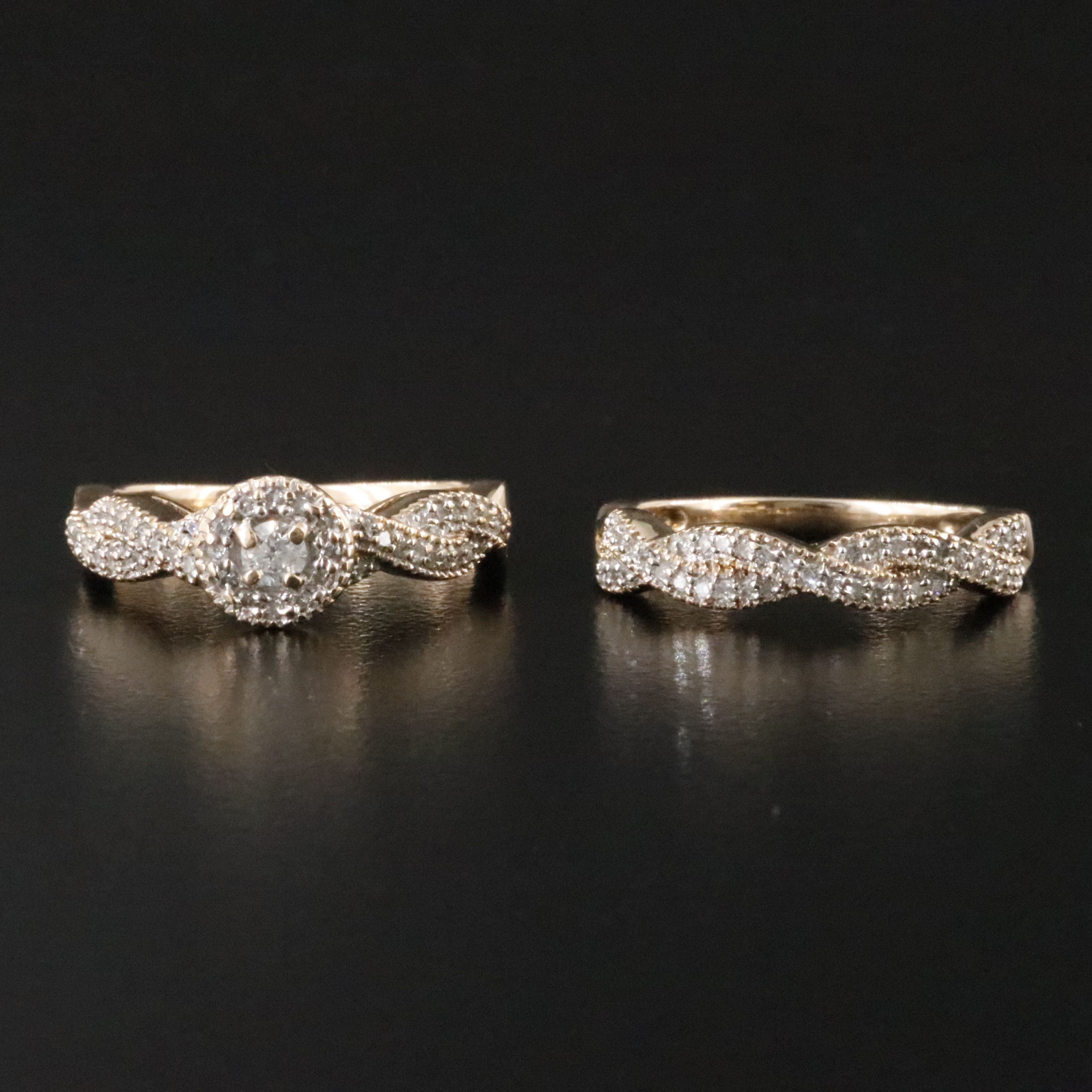 10K 0.52 CTW Diamond Ring Set