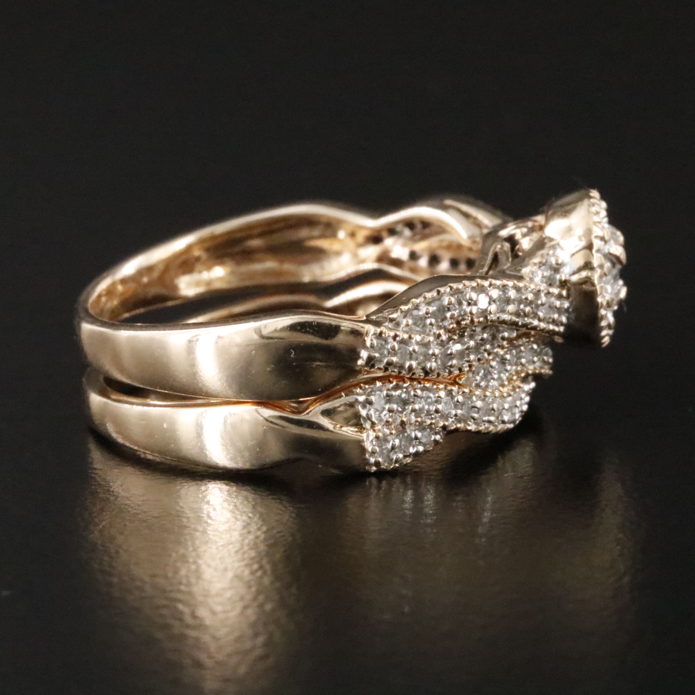 10K 0.52 CTW Diamond Ring Set