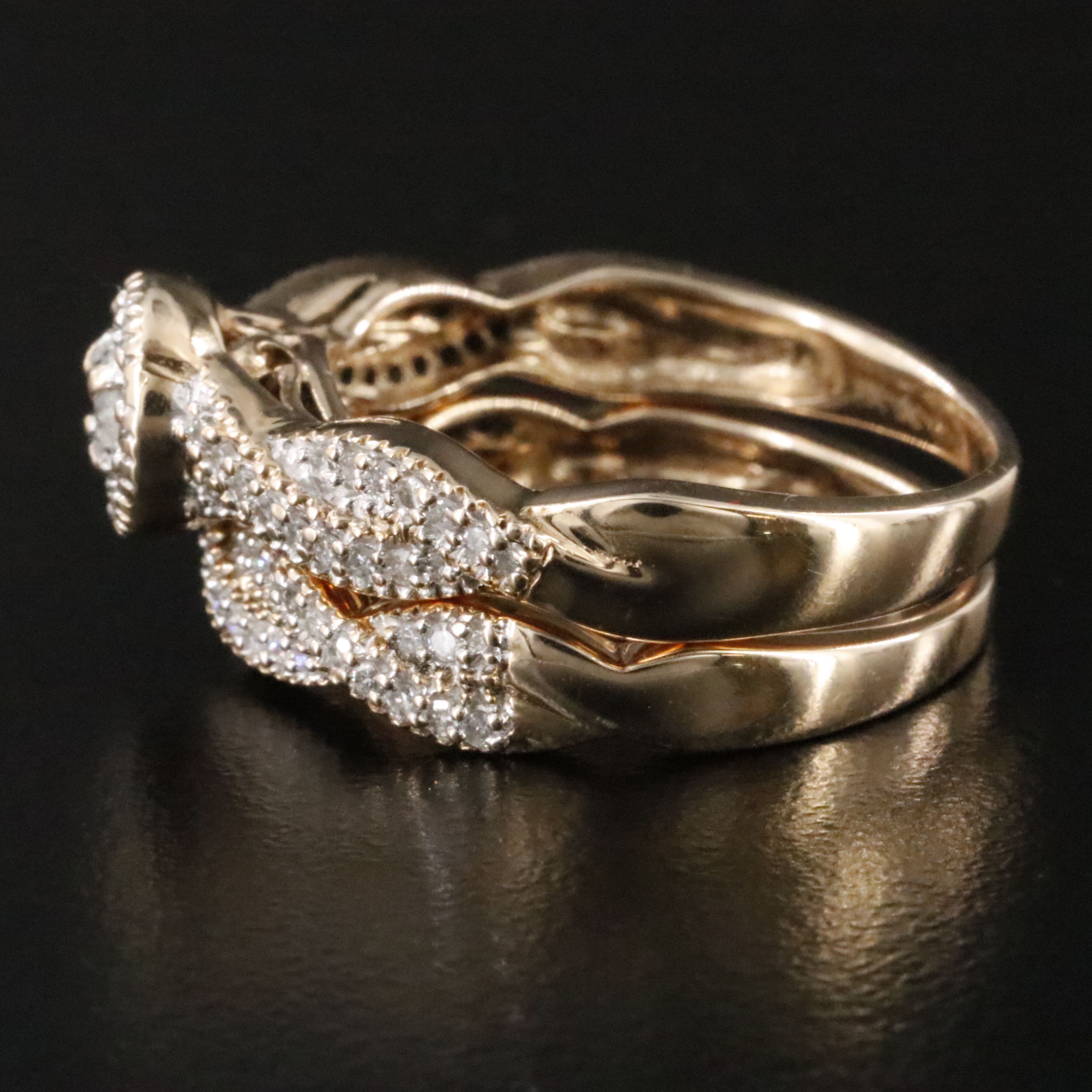 10K 0.52 CTW Diamond Ring Set