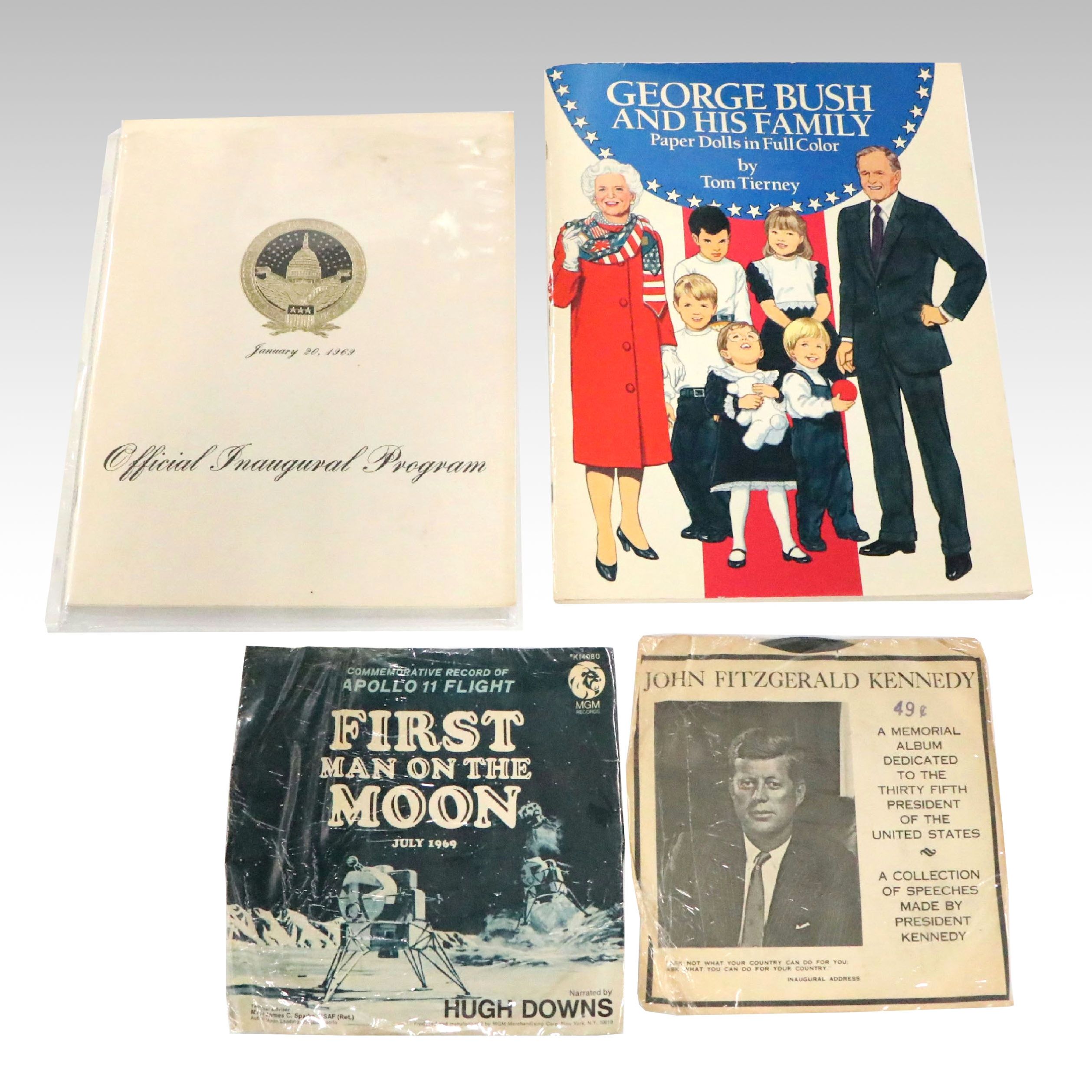 Richard Nixon Official Inaugural Program, George Bush Paper Doll Book and More