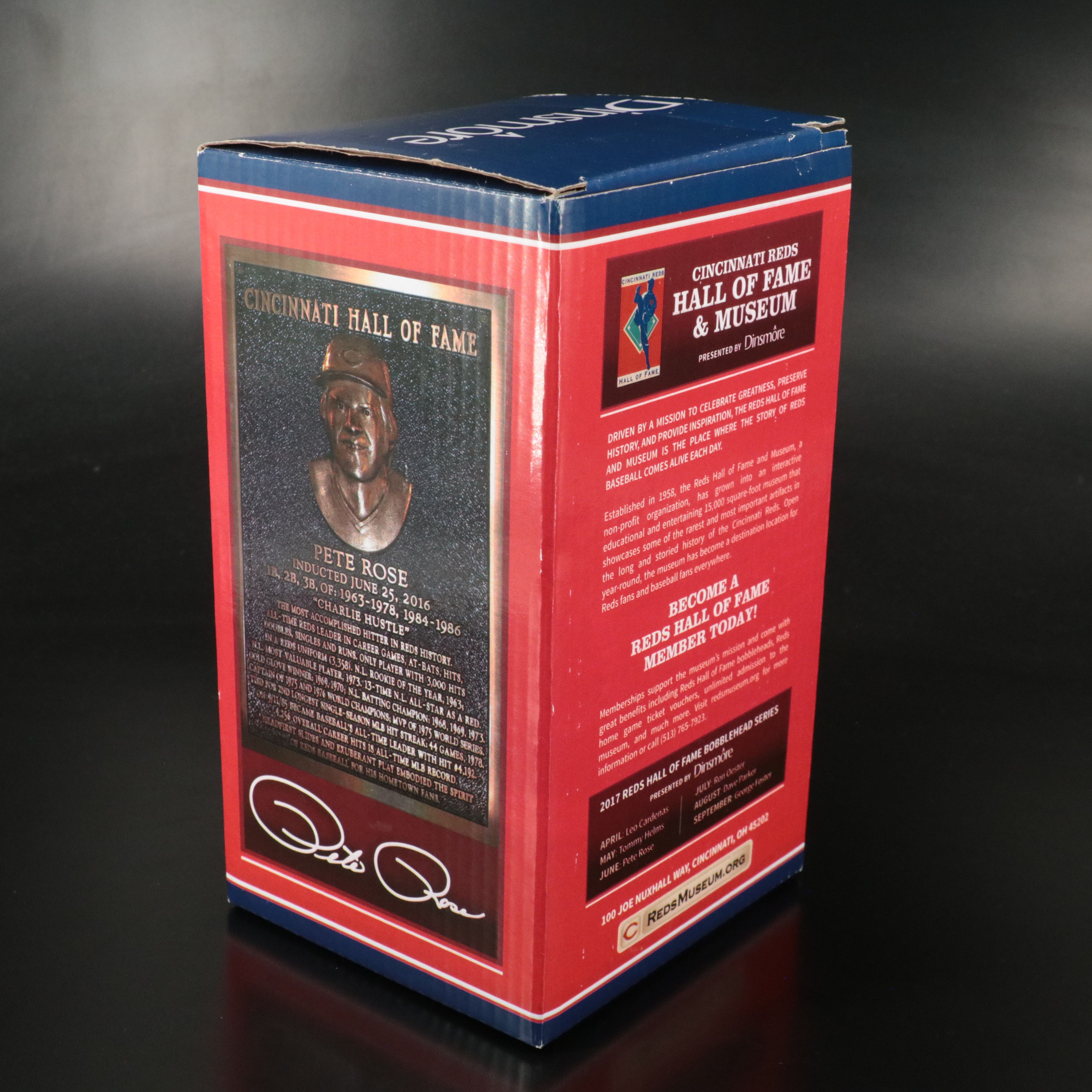 Pete Rose Cincinnati Reds Bobblehead, Reds Hall of Fame Museum Issue