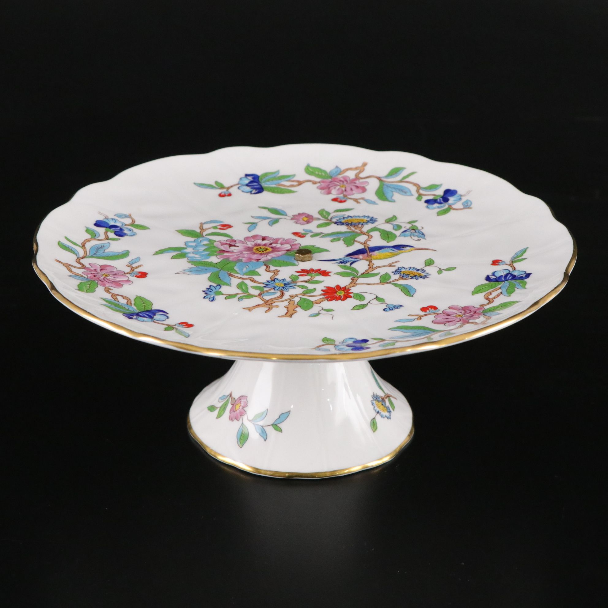 Aynsley "Pembroke" Cake Stand with Noritake and Other Tableware and Decor