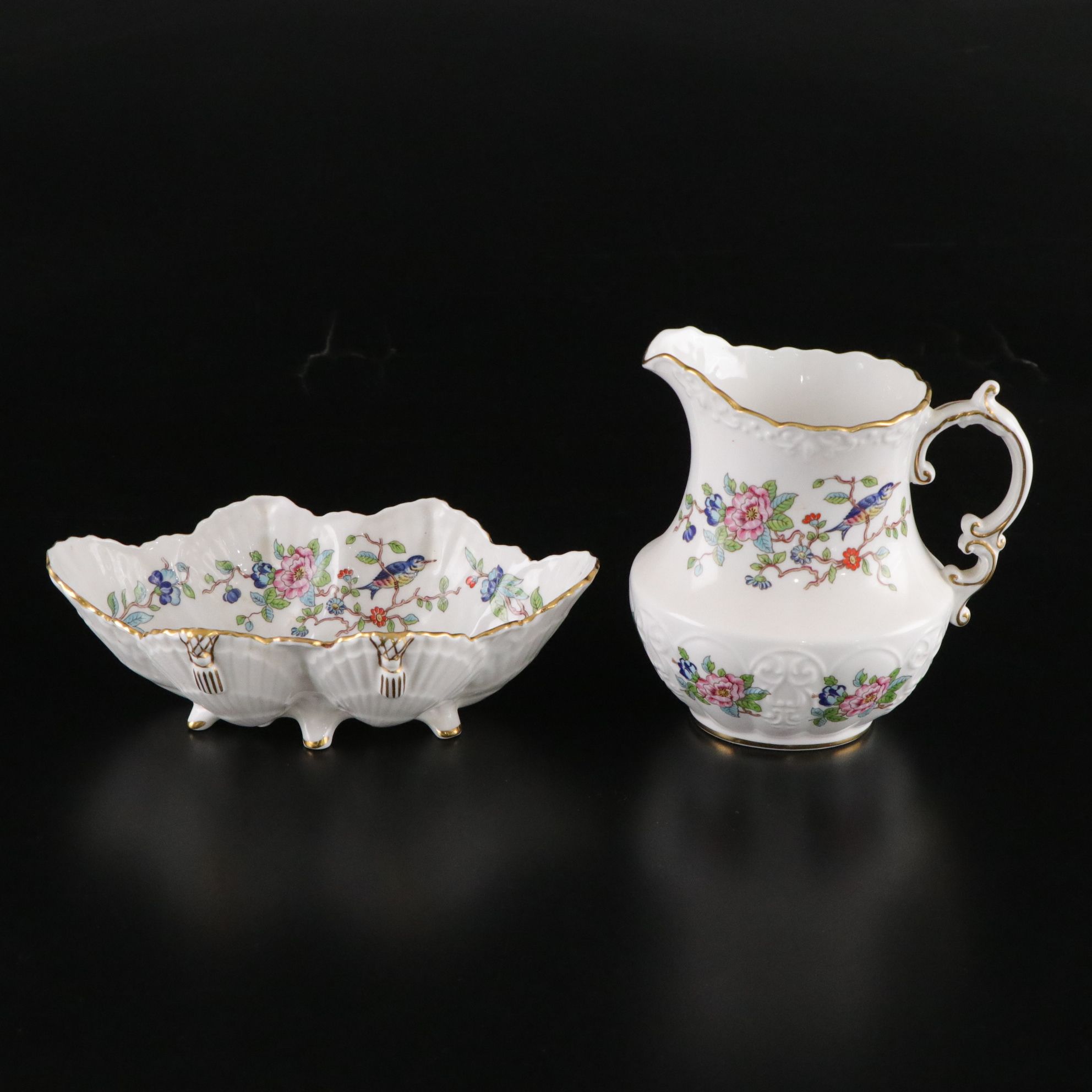 Aynsley "Pembroke" Cake Stand with Noritake and Other Tableware and Decor