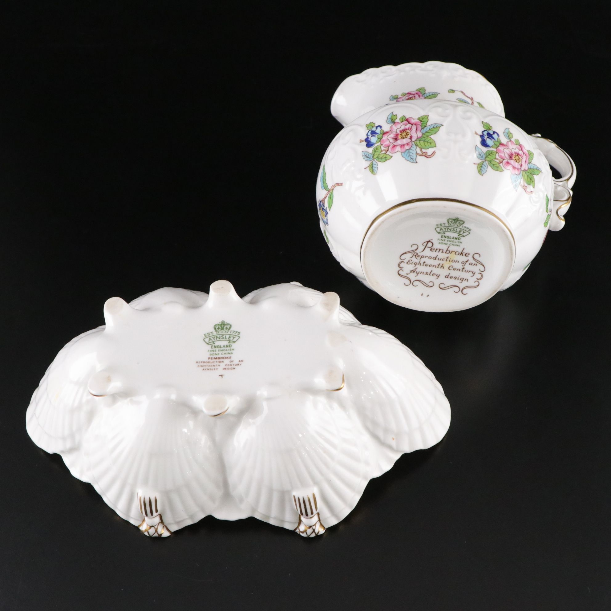 Aynsley "Pembroke" Cake Stand with Noritake and Other Tableware and Decor