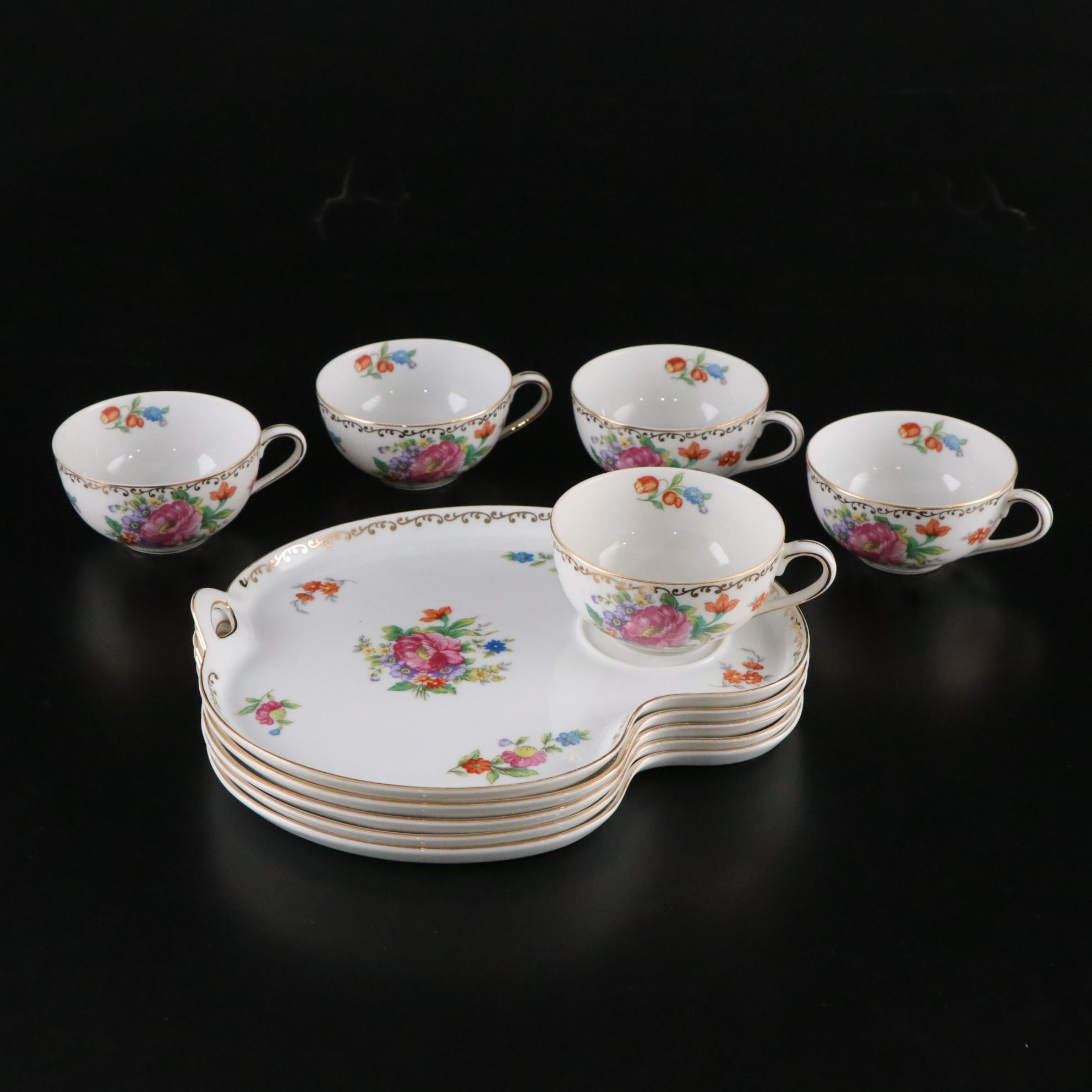 Aynsley "Pembroke" Cake Stand with Noritake and Other Tableware and Decor