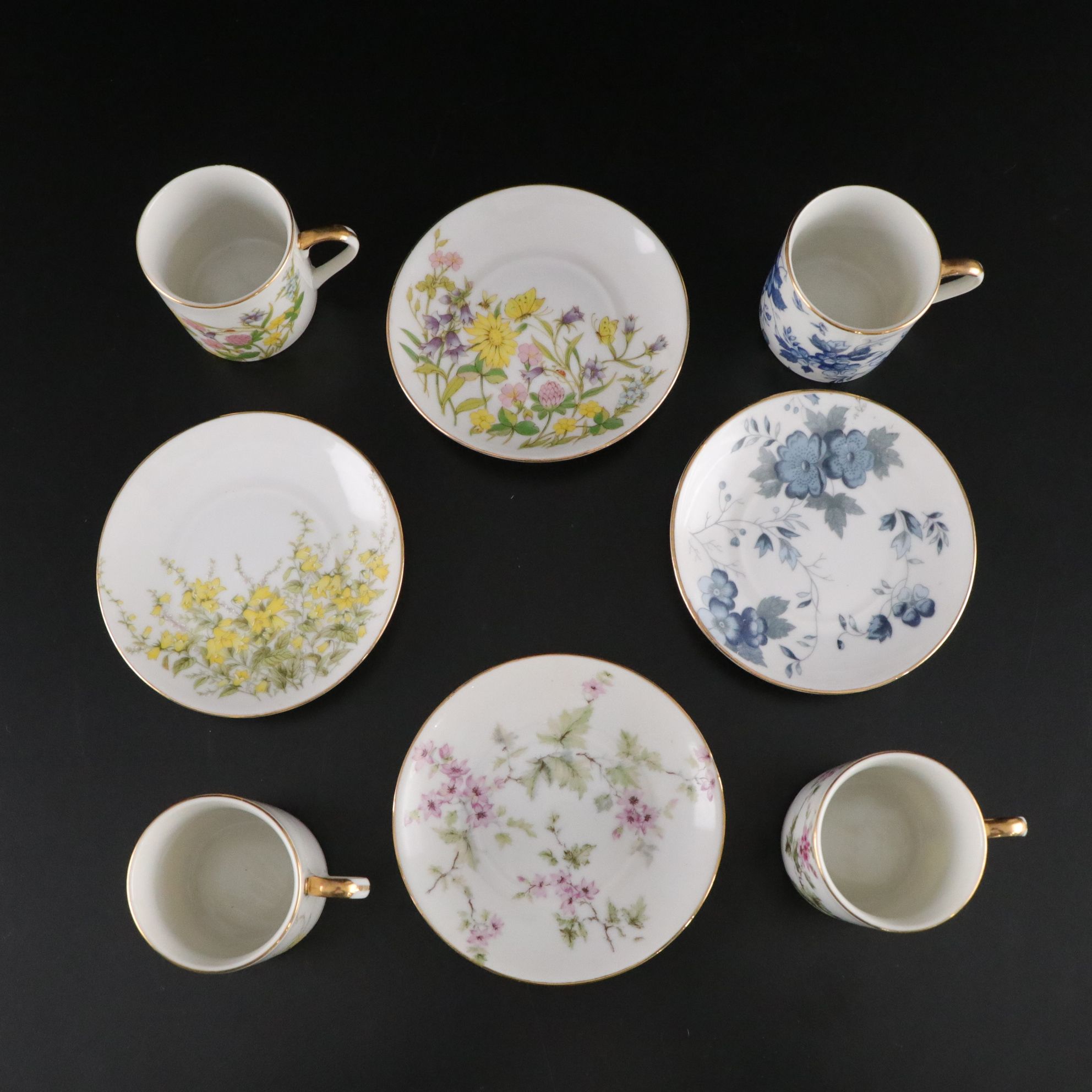 Aynsley "Pembroke" Cake Stand with Noritake and Other Tableware and Decor