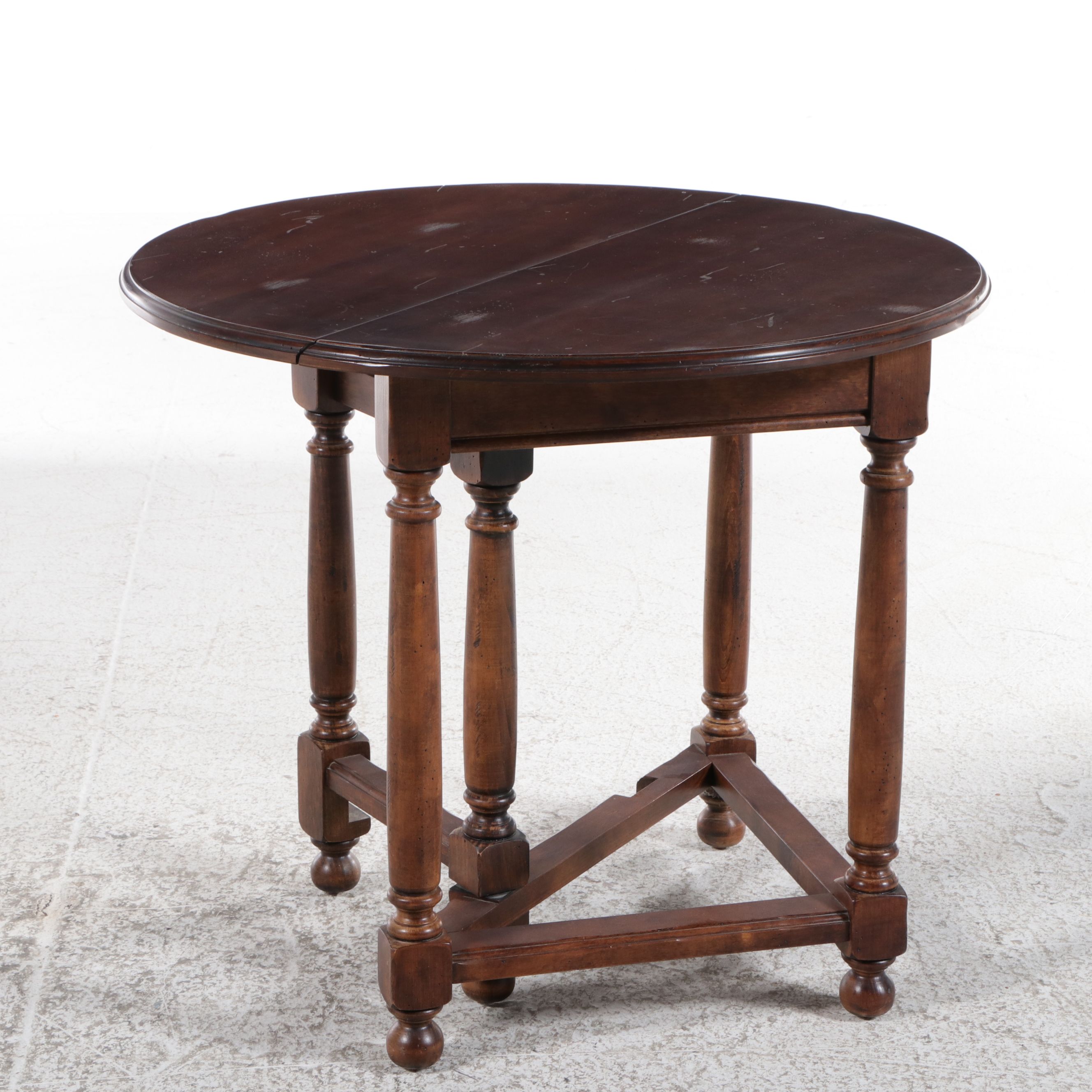 Jacobean Style Gateleg Drop-Leaf Table, Early to Mid-20th Century