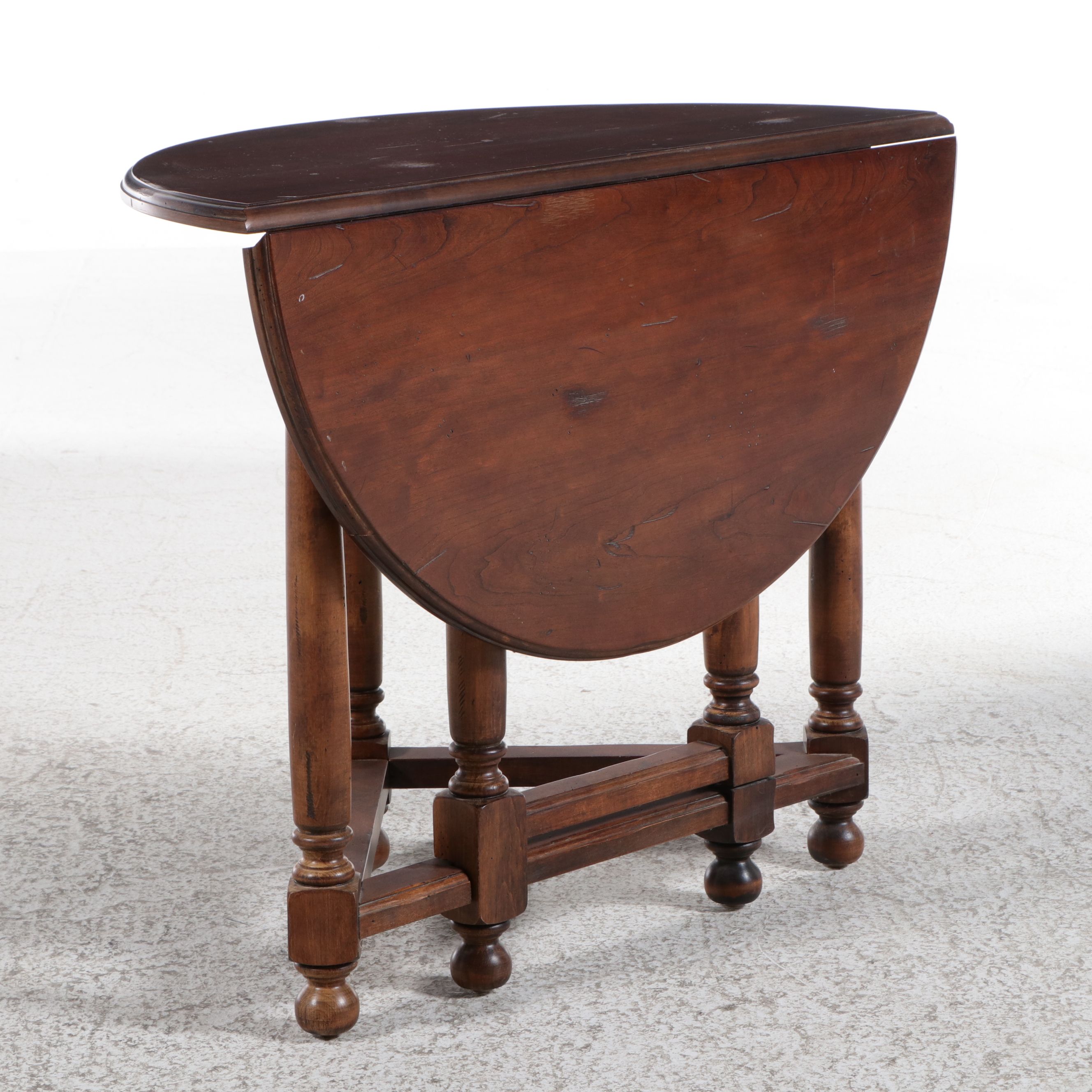 Jacobean Style Gateleg Drop-Leaf Table, Early to Mid-20th Century