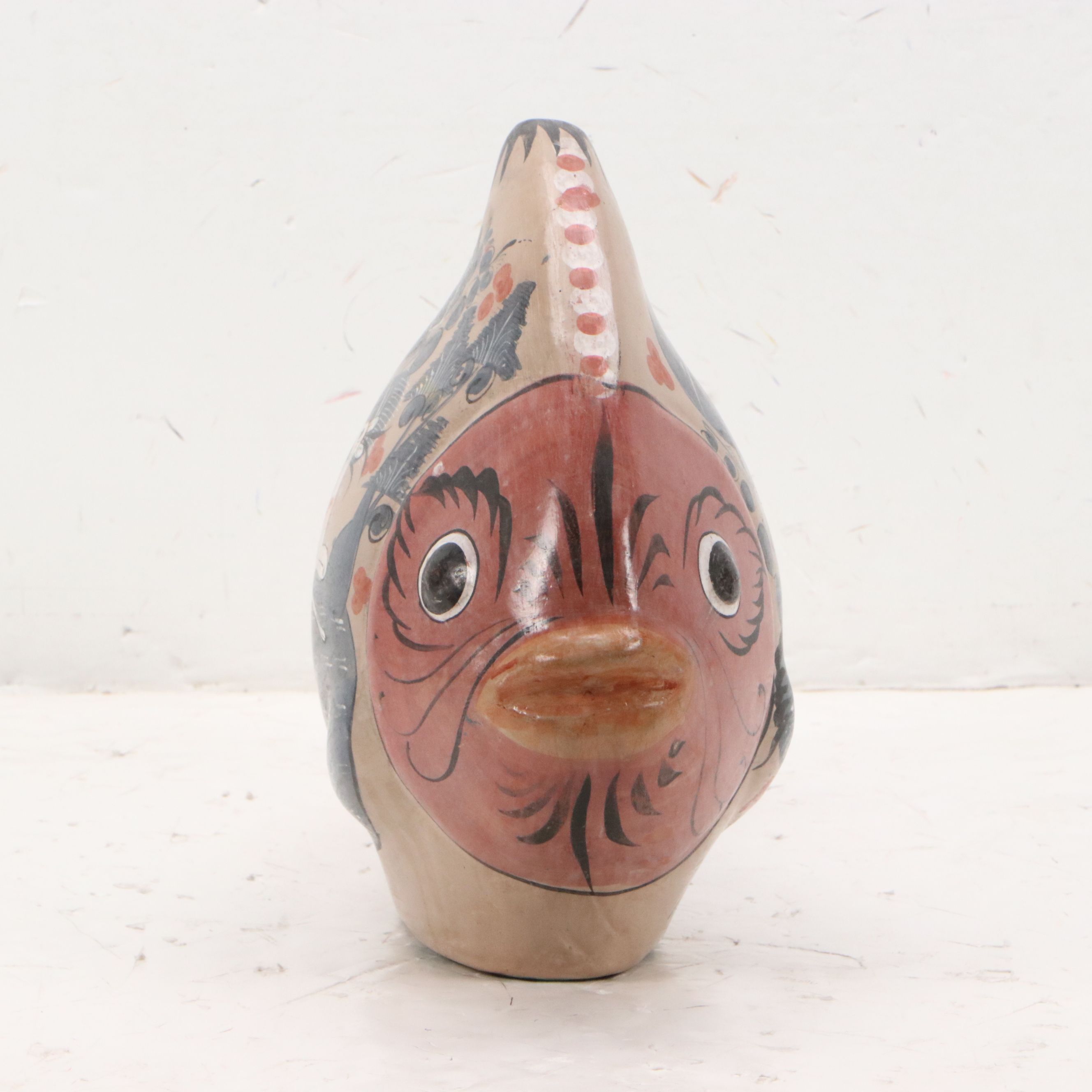 Hand-Painted Tonalá Ceramic Fish, Late 20th Century
