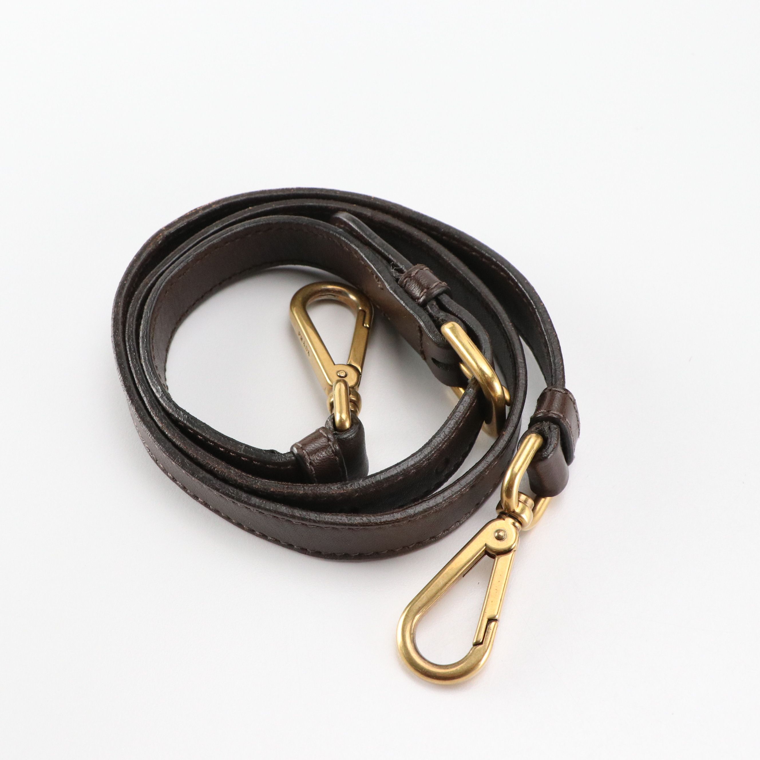 Prada Chain Link Crossbody Bag in Brown Quilted and Smooth Suede