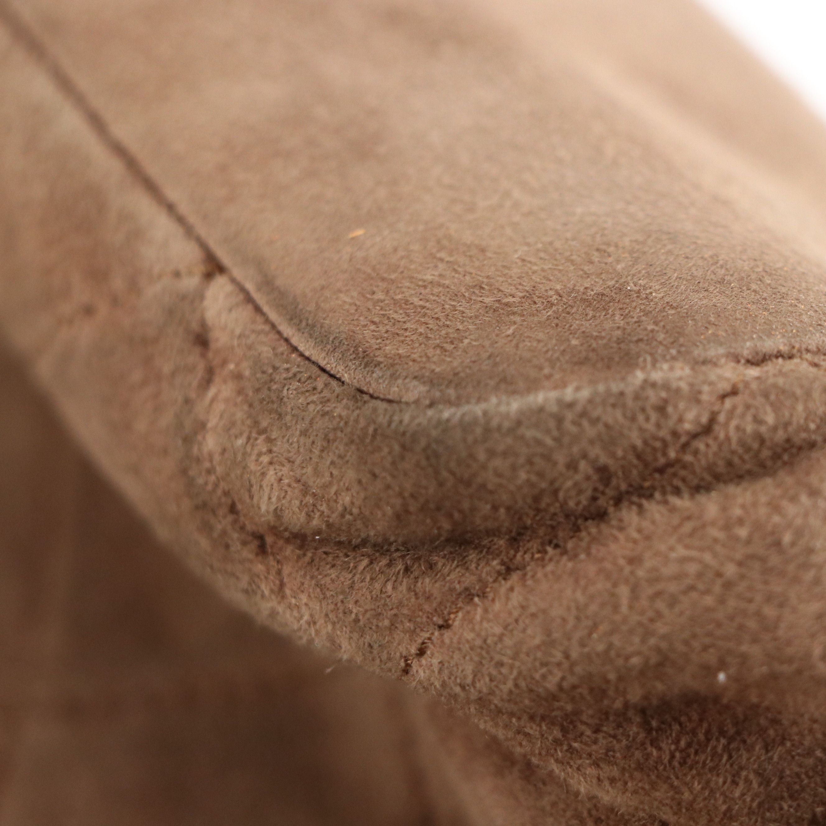 Prada Chain Link Crossbody Bag in Brown Quilted and Smooth Suede