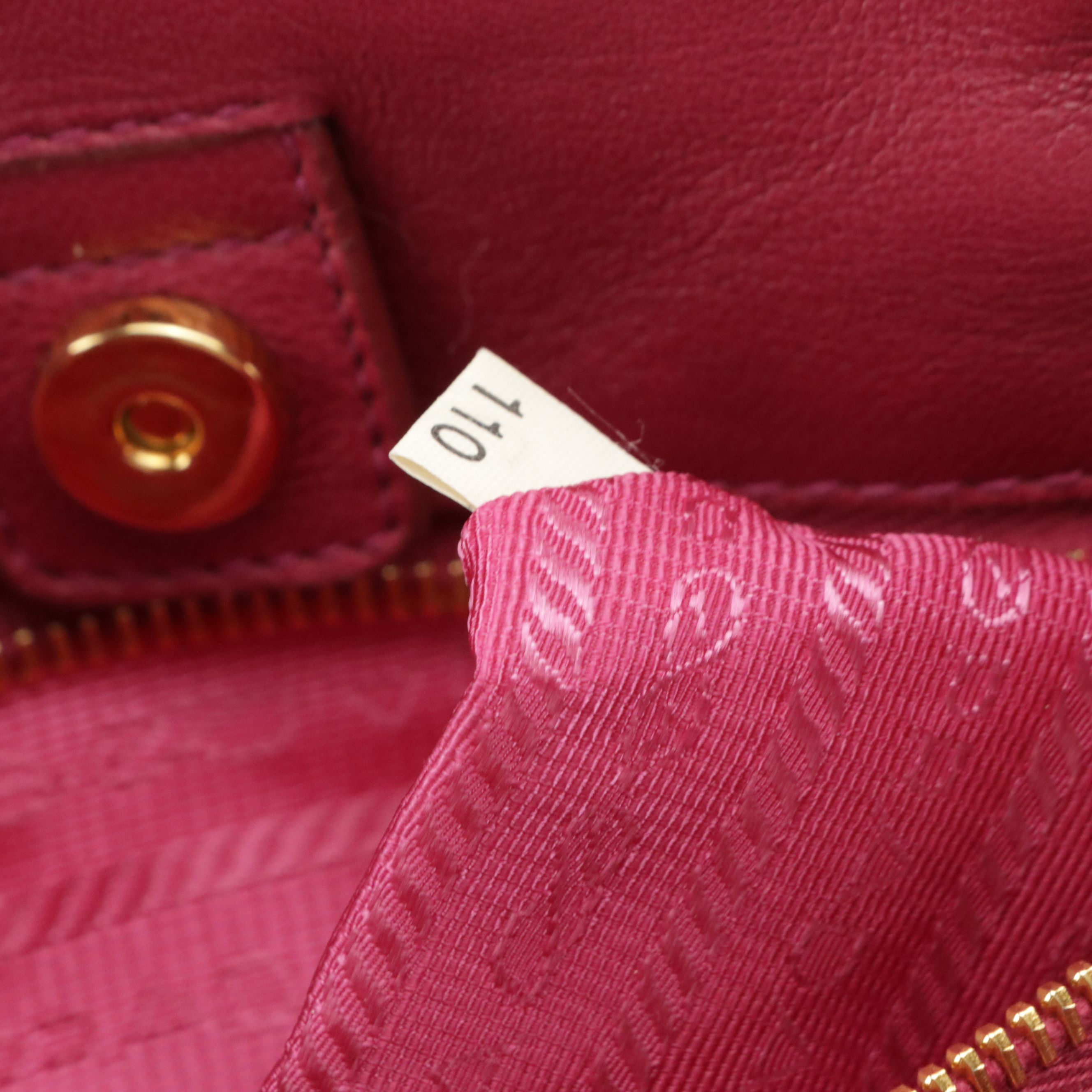 Prada Fiocco Bow Top Handle Tote in Hot Pink Tessuto Nylon and Lambskin Leather