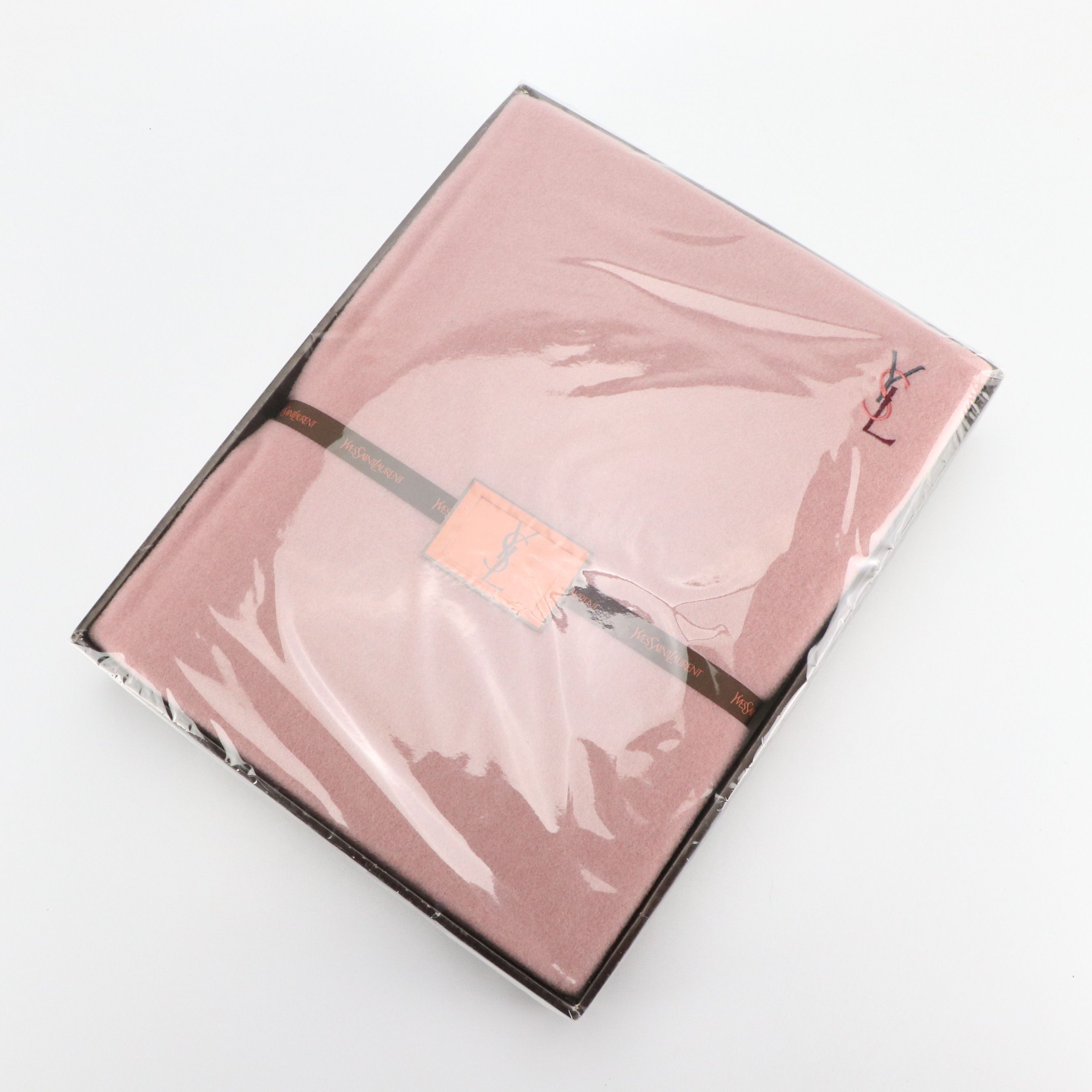 Yves Saint Laurent Logo Monogram Wool Twin XL Blanket