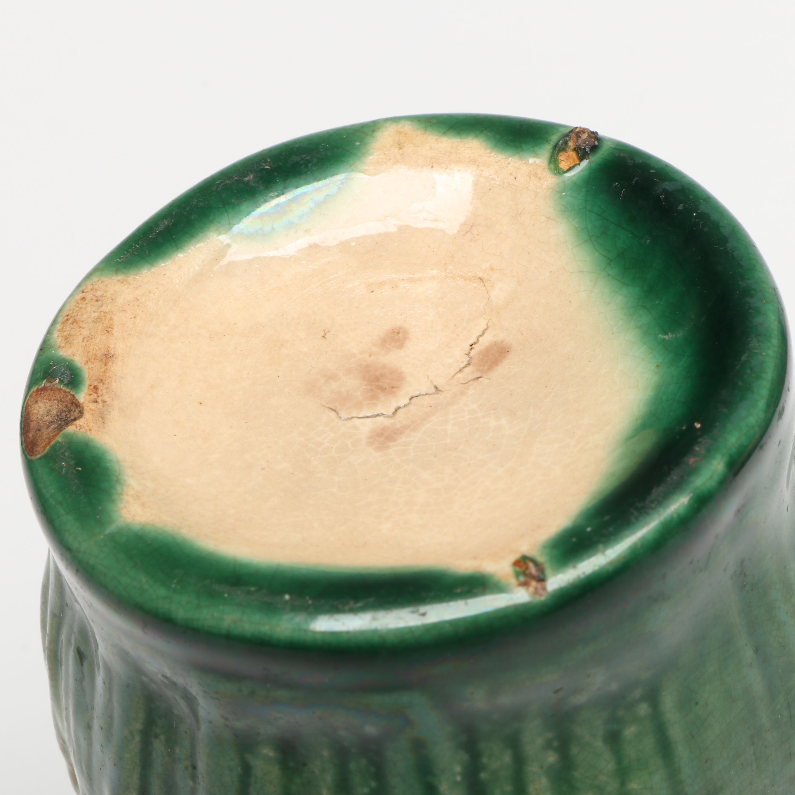 Majolica Style Corn Pitcher, Saucer and Other Table Accessories, Early 20th C.