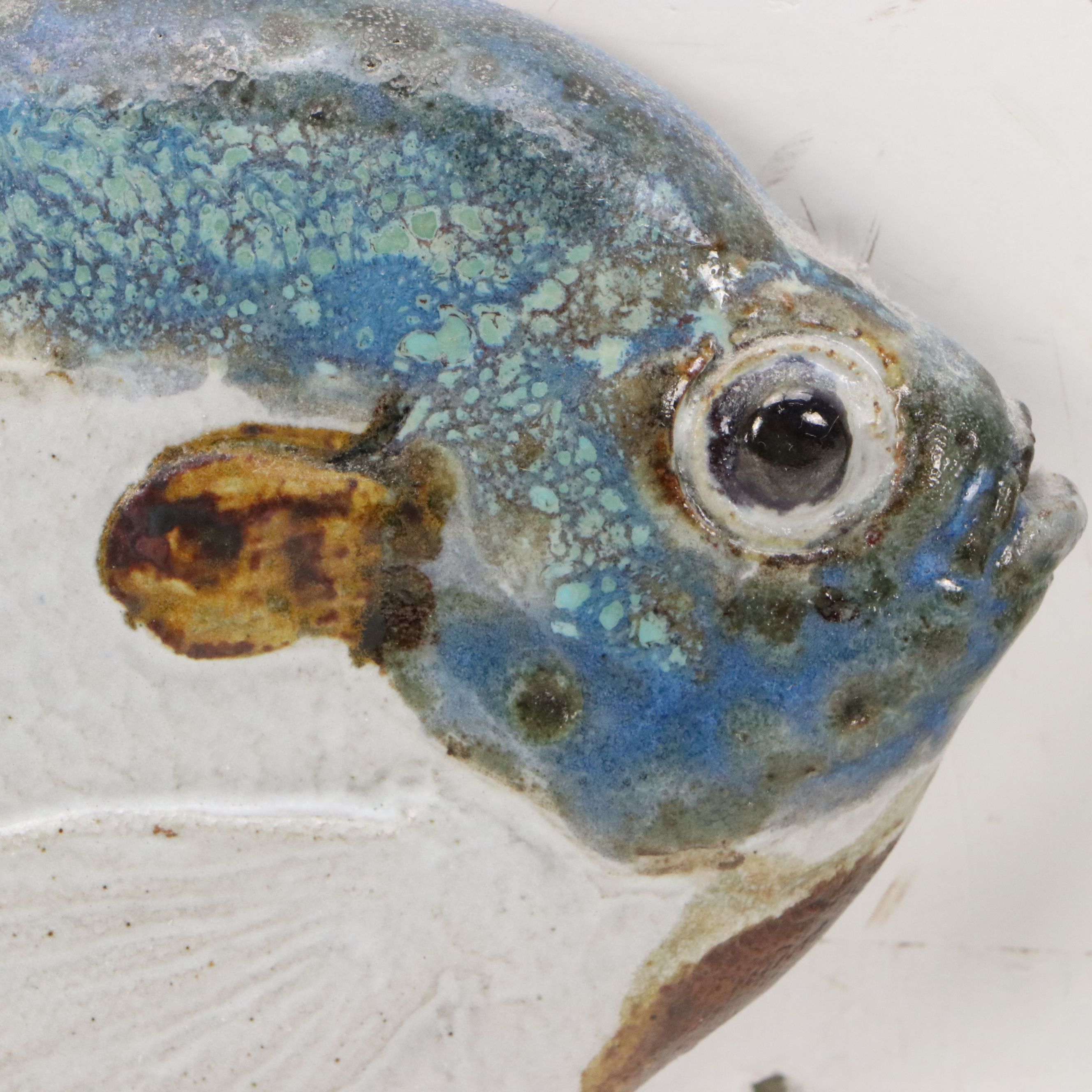 Group of Five Ceramic Wall Hangings of Bluegills and Crappie Fish, 21st Century