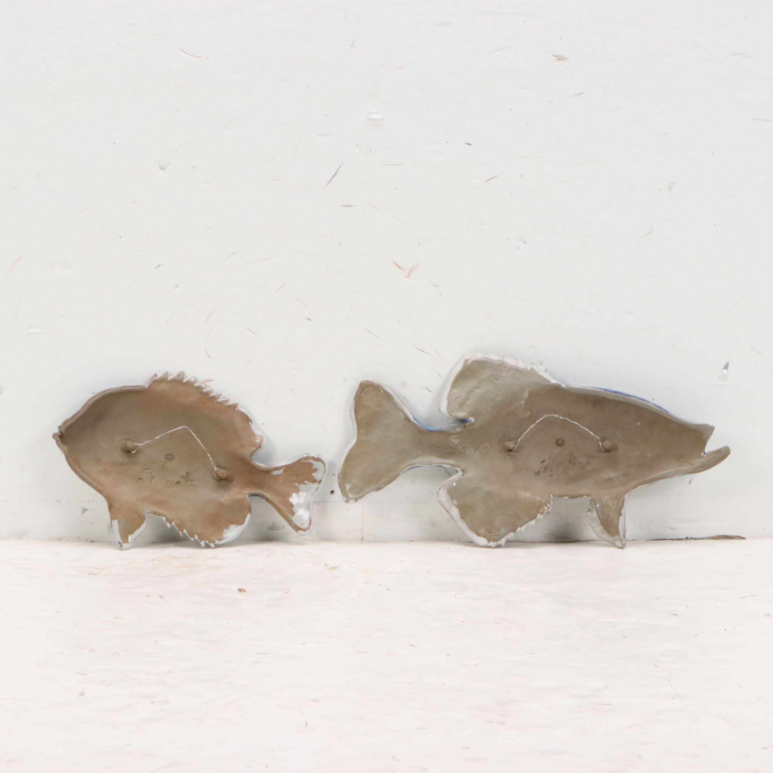 Group of Five Ceramic Wall Hangings of Bluegills and Crappie Fish, 21st Century