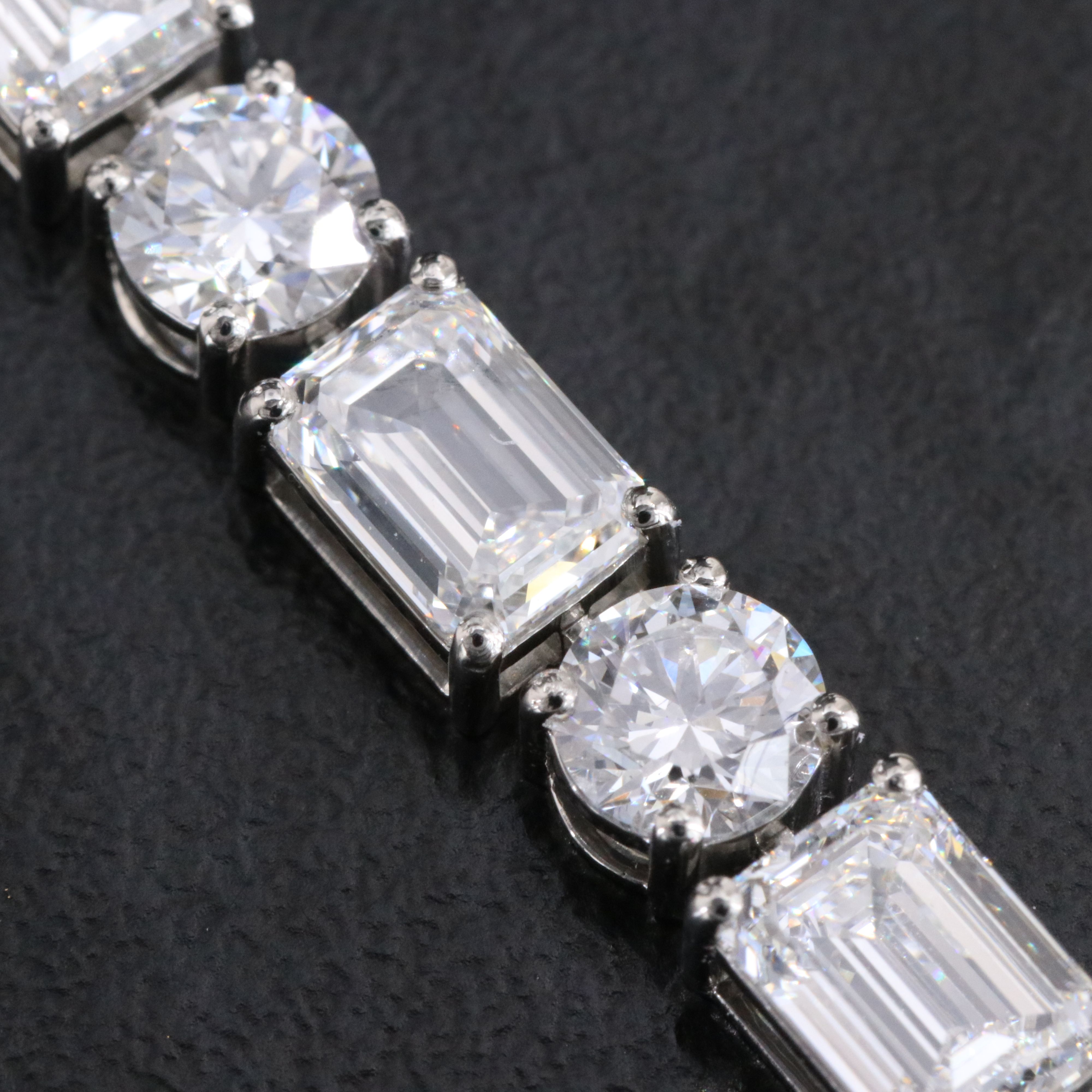 Platinum 19.49 CTW Lab Grown Diamond Line Bracelet