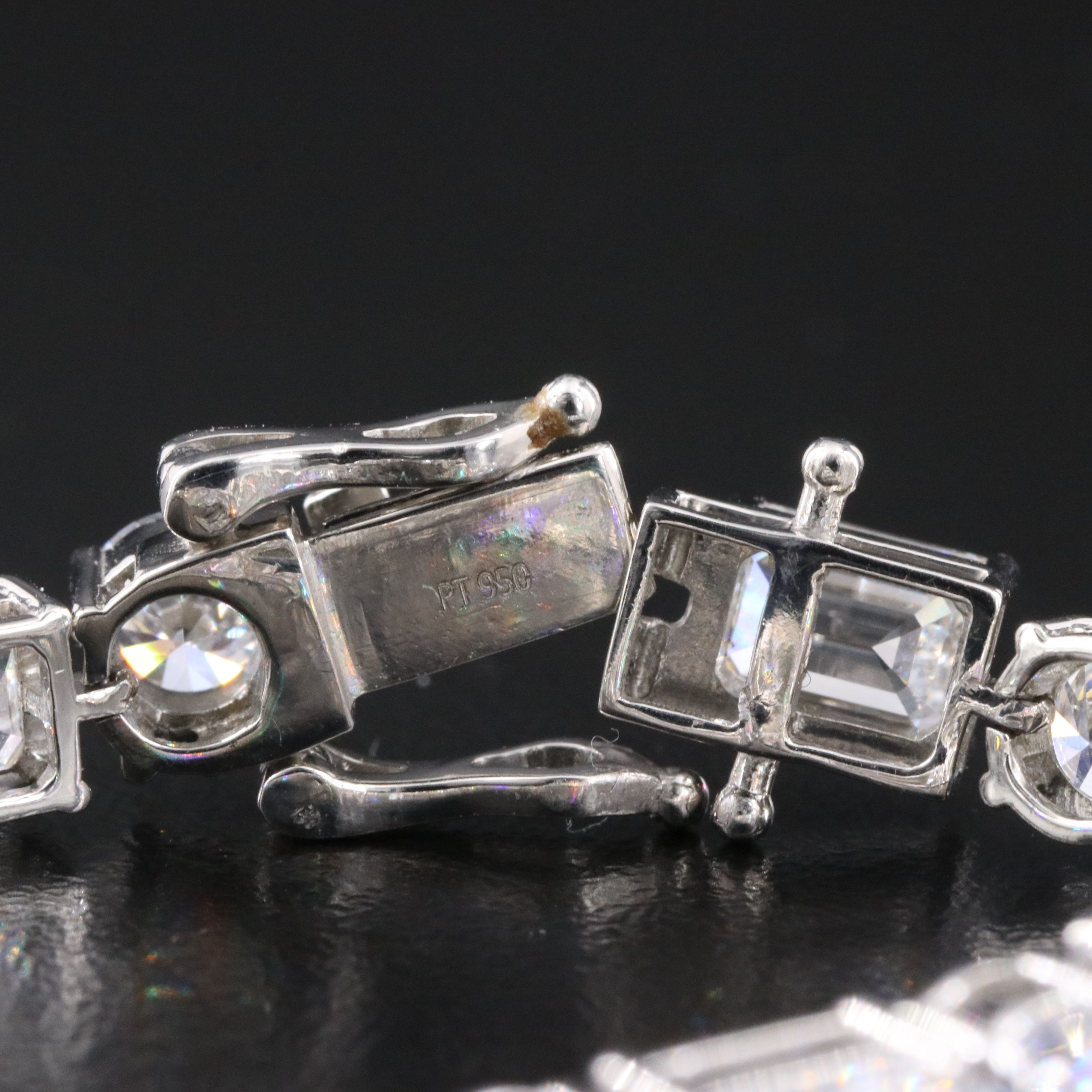 Platinum 19.49 CTW Lab Grown Diamond Line Bracelet