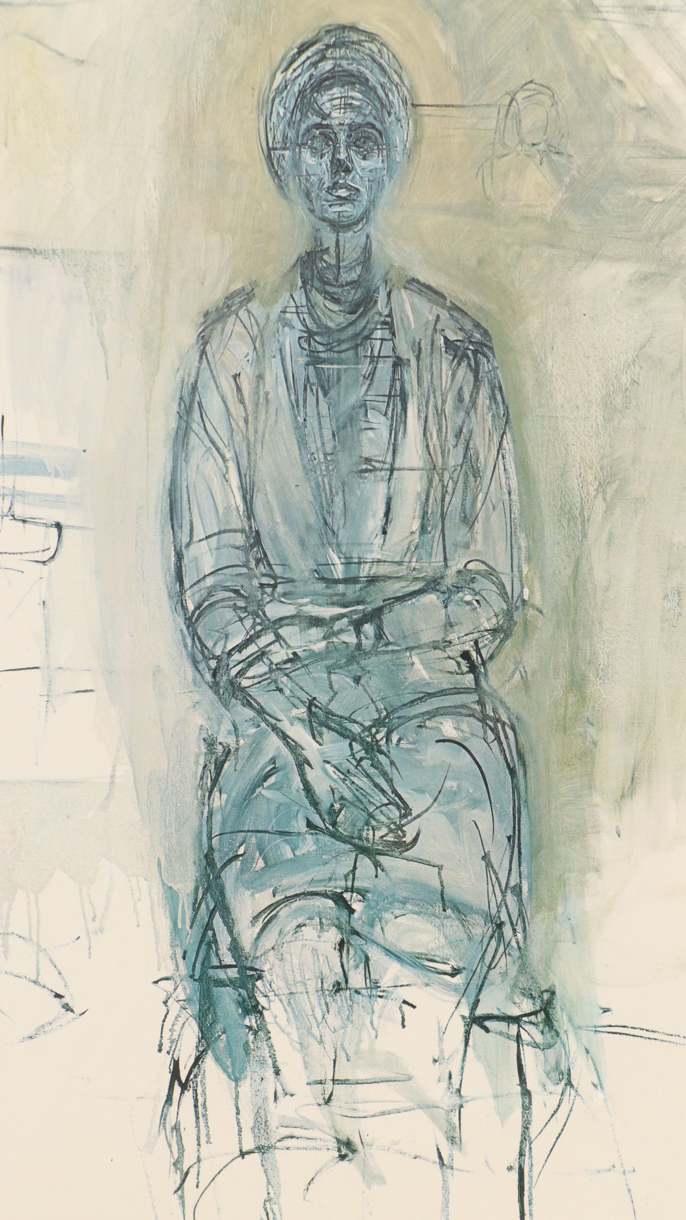 After Alberto Giacometti Offset Lithograph "Caroline," Late 20th Century