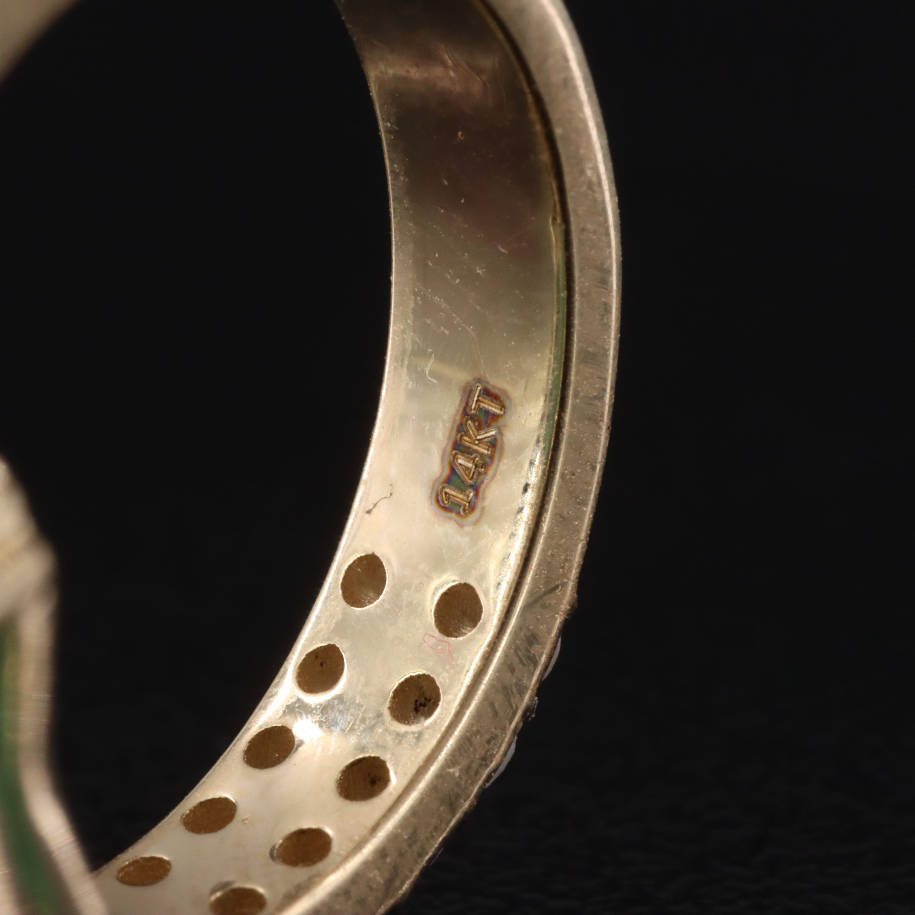 14K 16.46 CT Emerald and 1.01 CTW Diamond Ring