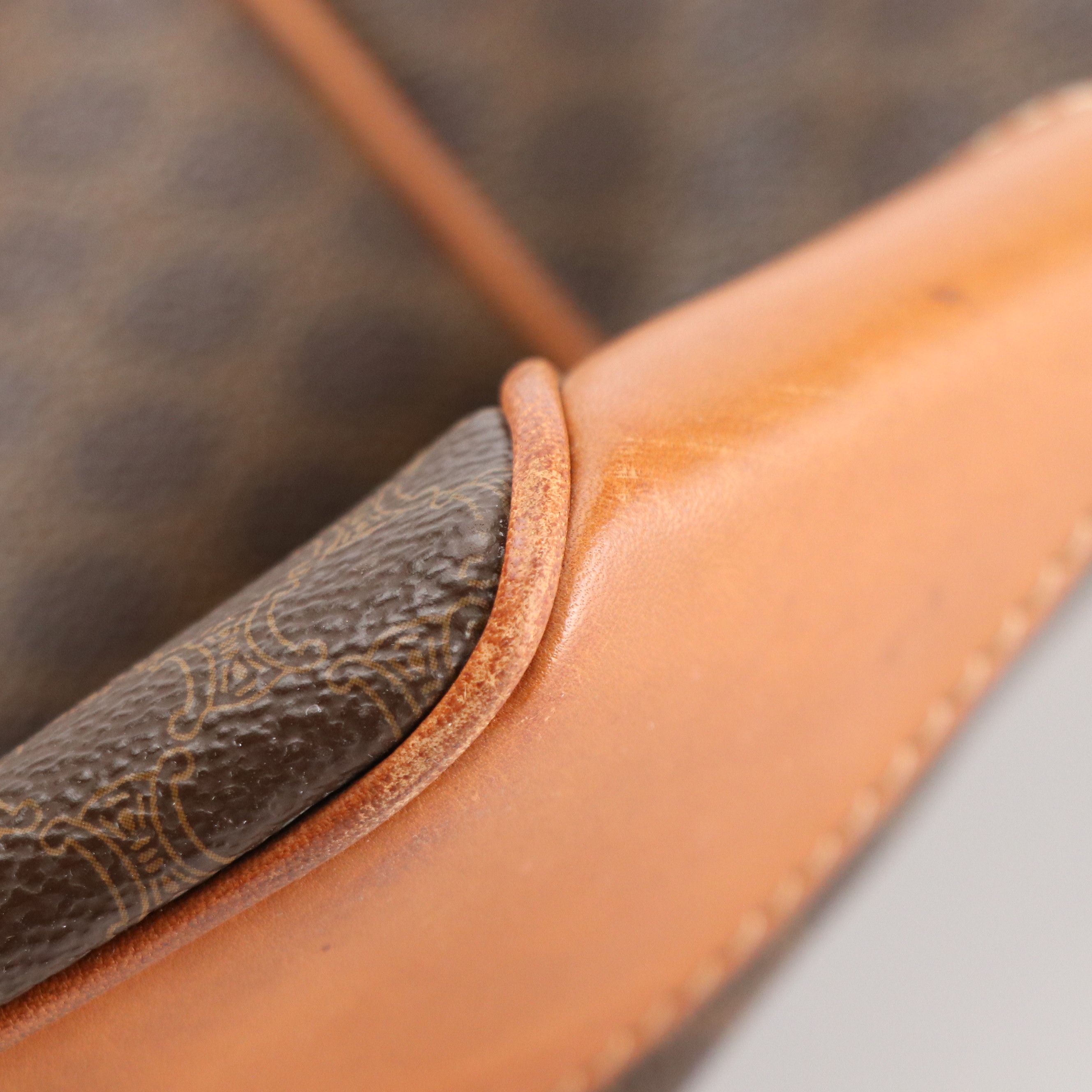 Celine Duffle Bag in Dark Brown Macadam Canvas and Leather