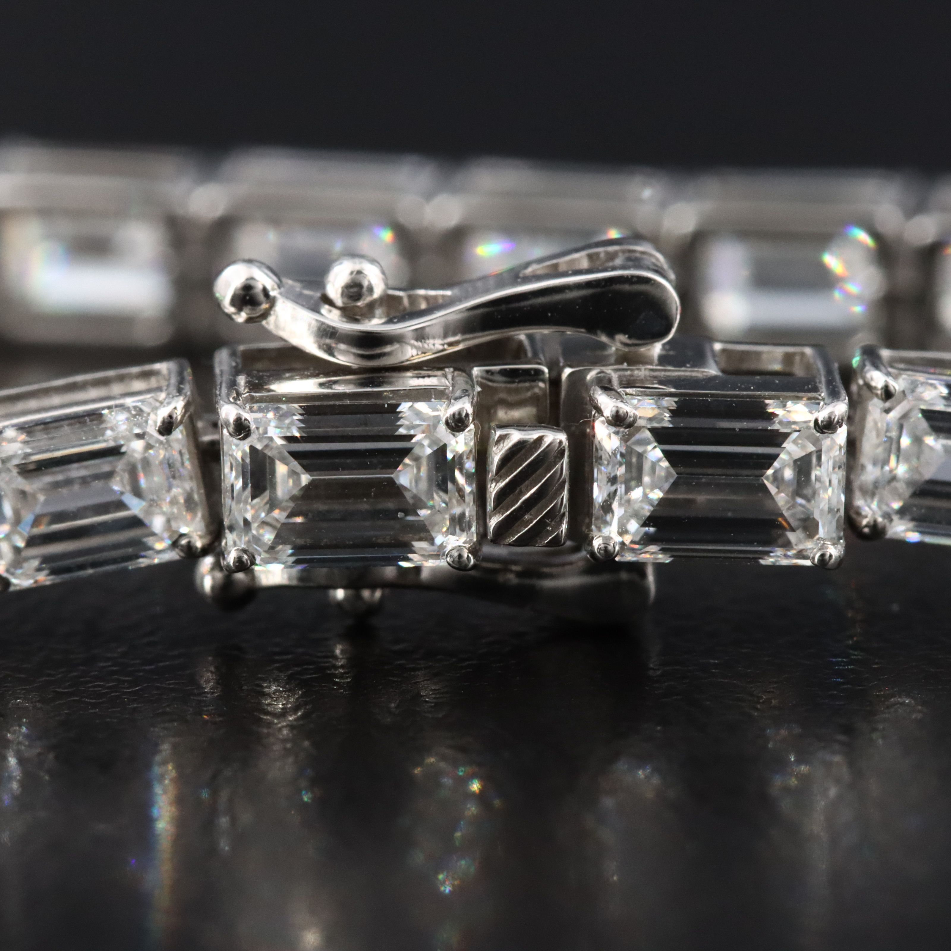 Platinum 14.75 CTW Lab Grown Diamond Line Bracelet