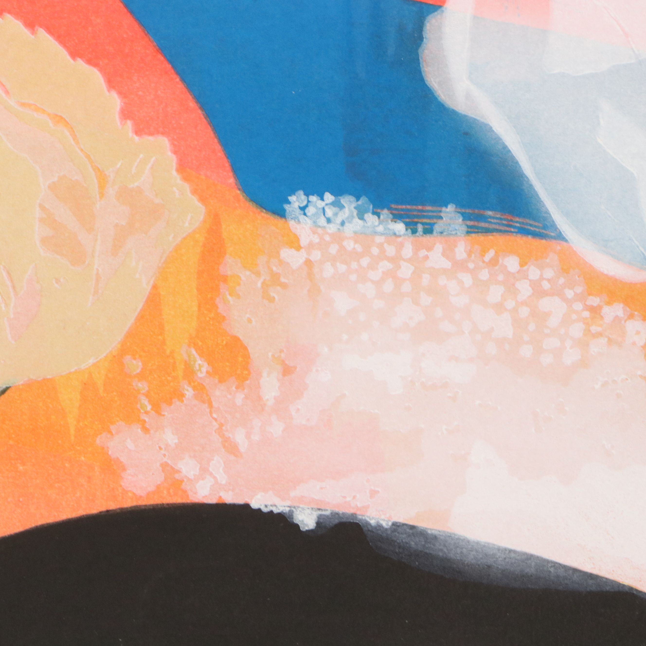 David True Large-Scale Lithograph "Cut Flowers," 1989