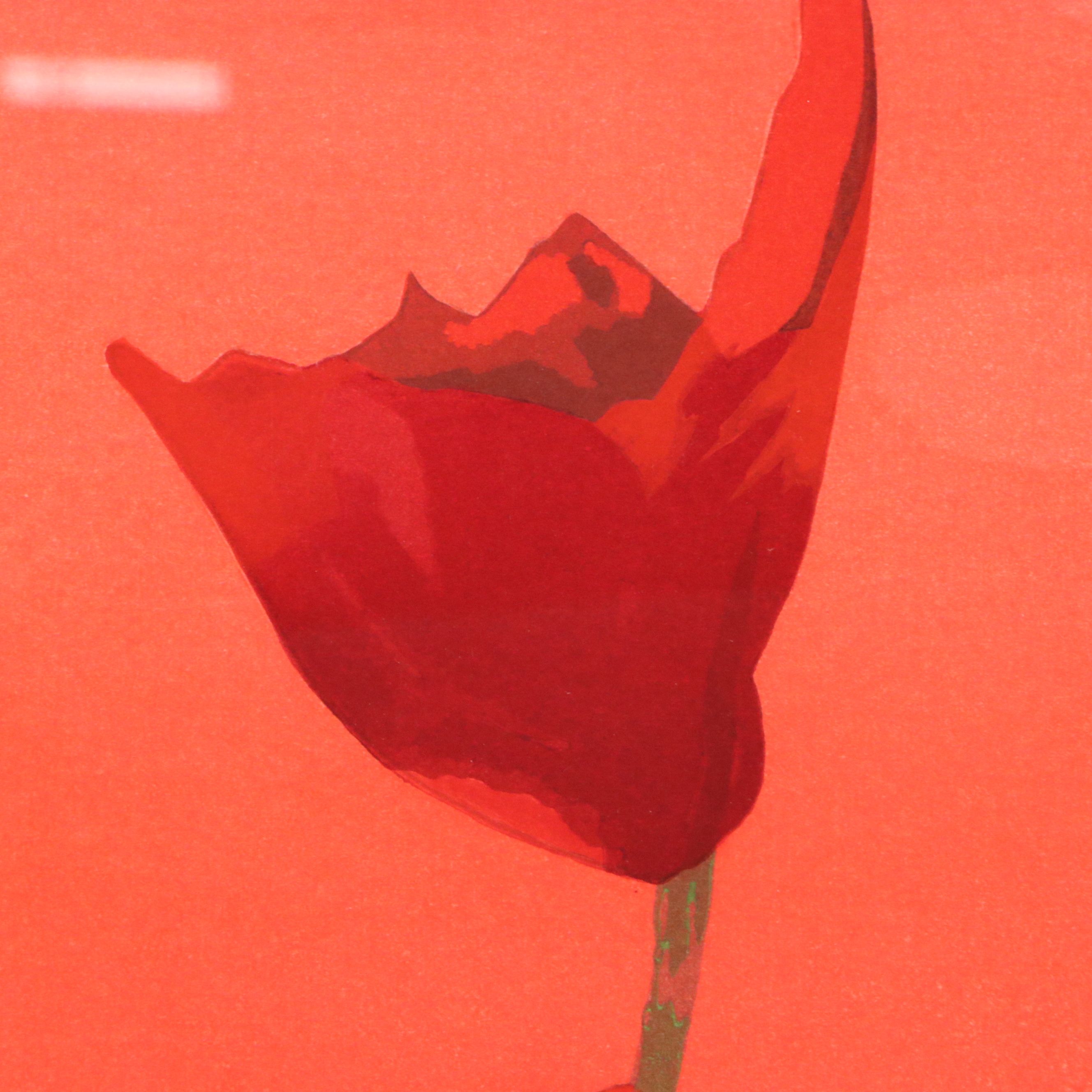 David True Large-Scale Lithograph "Cut Flowers," 1989