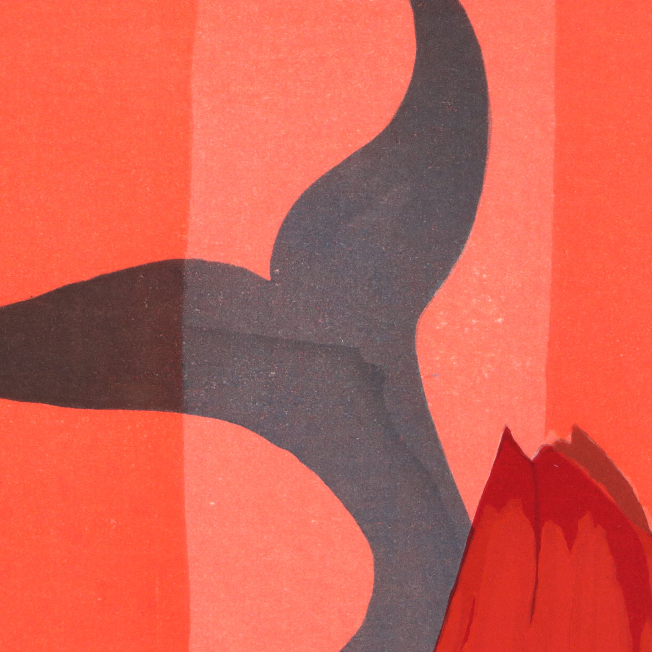 David True Large-Scale Lithograph "Cut Flowers," 1989