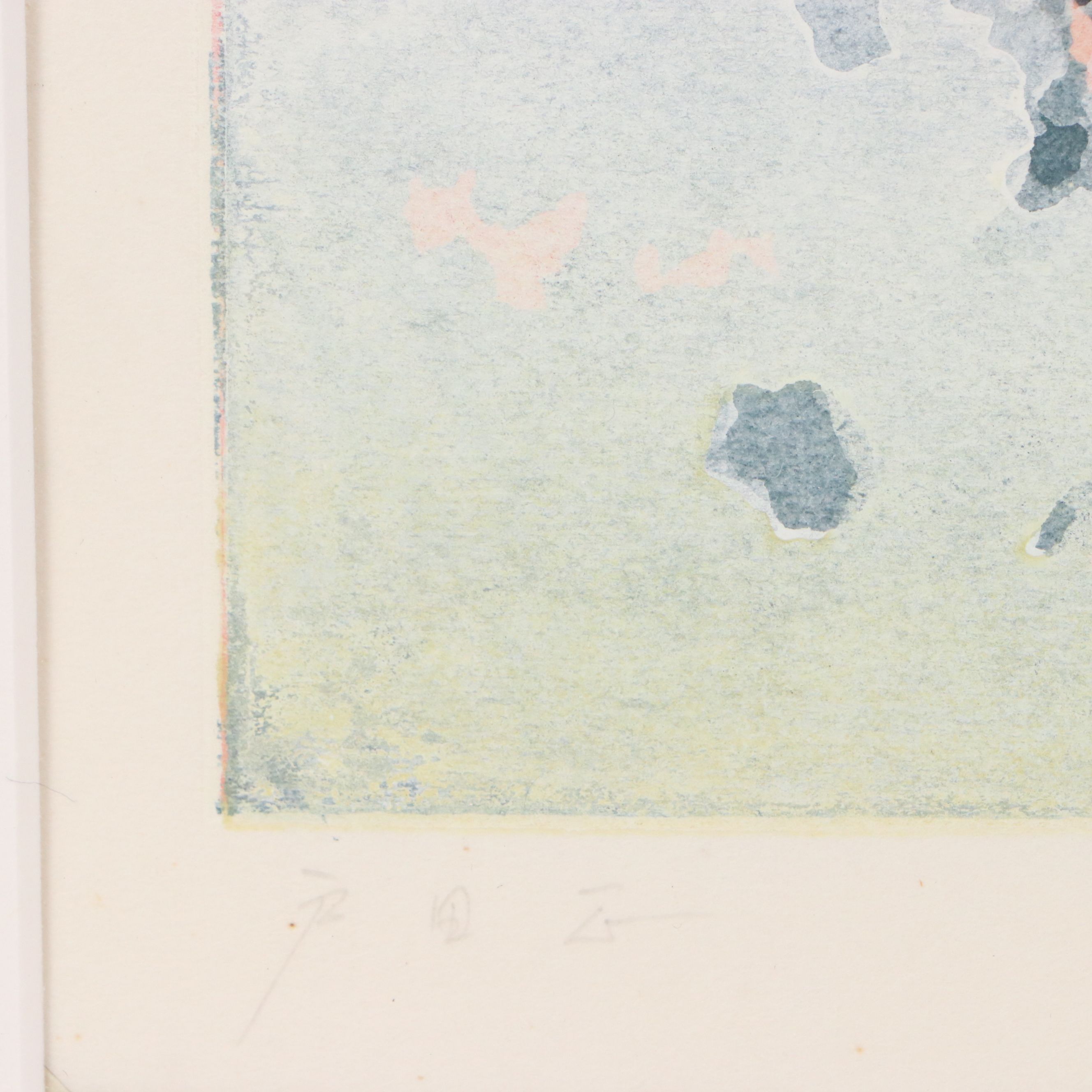 David True Large-Scale Lithograph "Cut Flowers," 1989