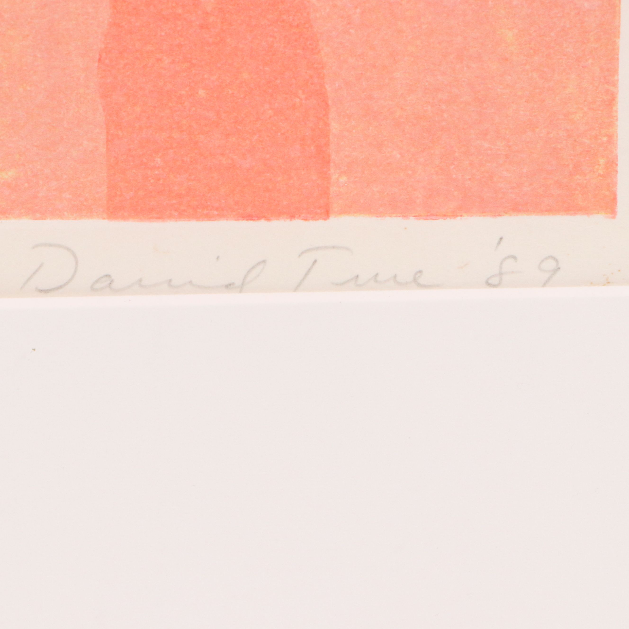 David True Large-Scale Lithograph "Cut Flowers," 1989