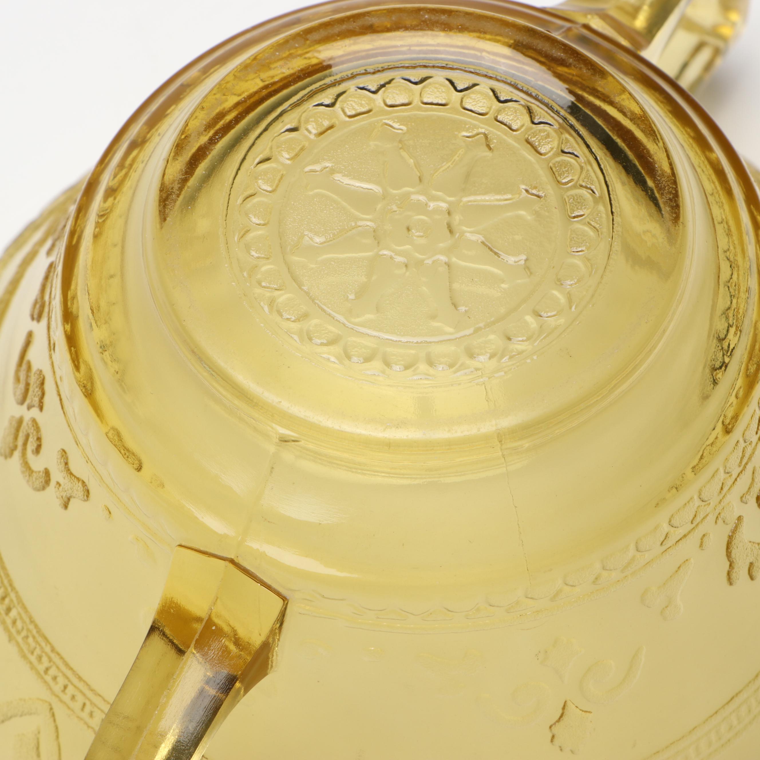 Federal Glass "Patrician" with Other Amber Depression Glass Tableware