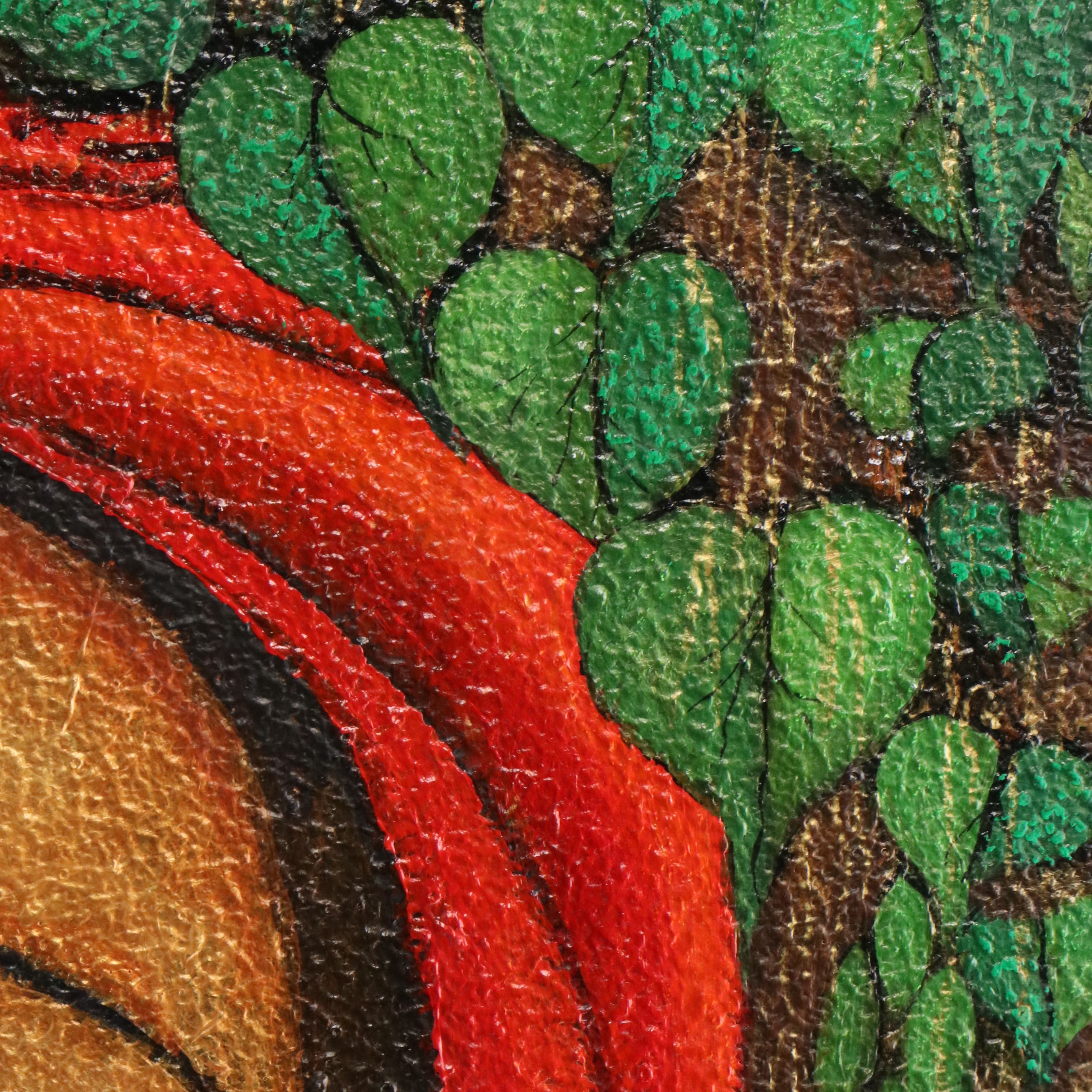 Vibha Singh Pichwai Style Acrylic Painting "Duality," 2013