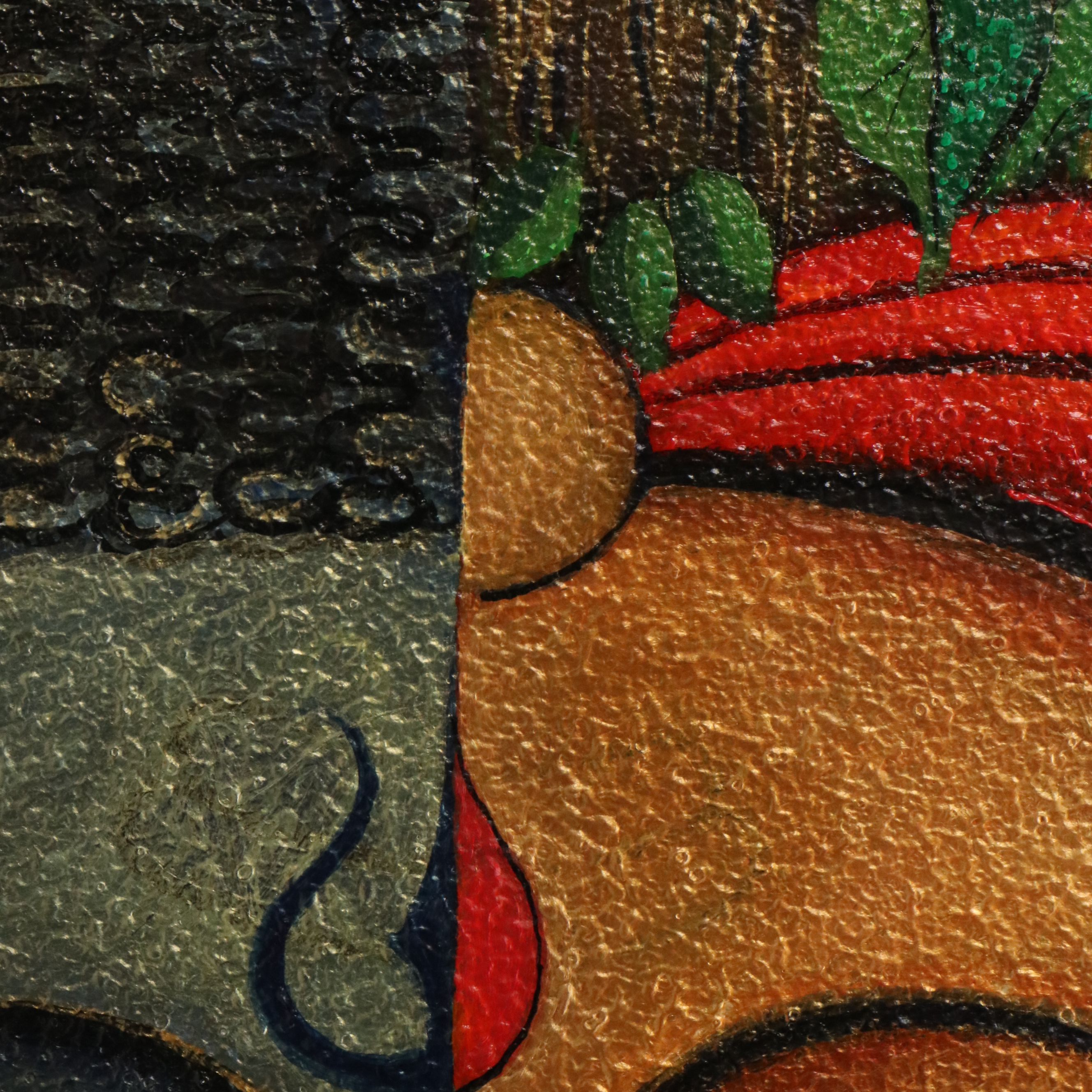 Vibha Singh Pichwai Style Acrylic Painting "Duality," 2013