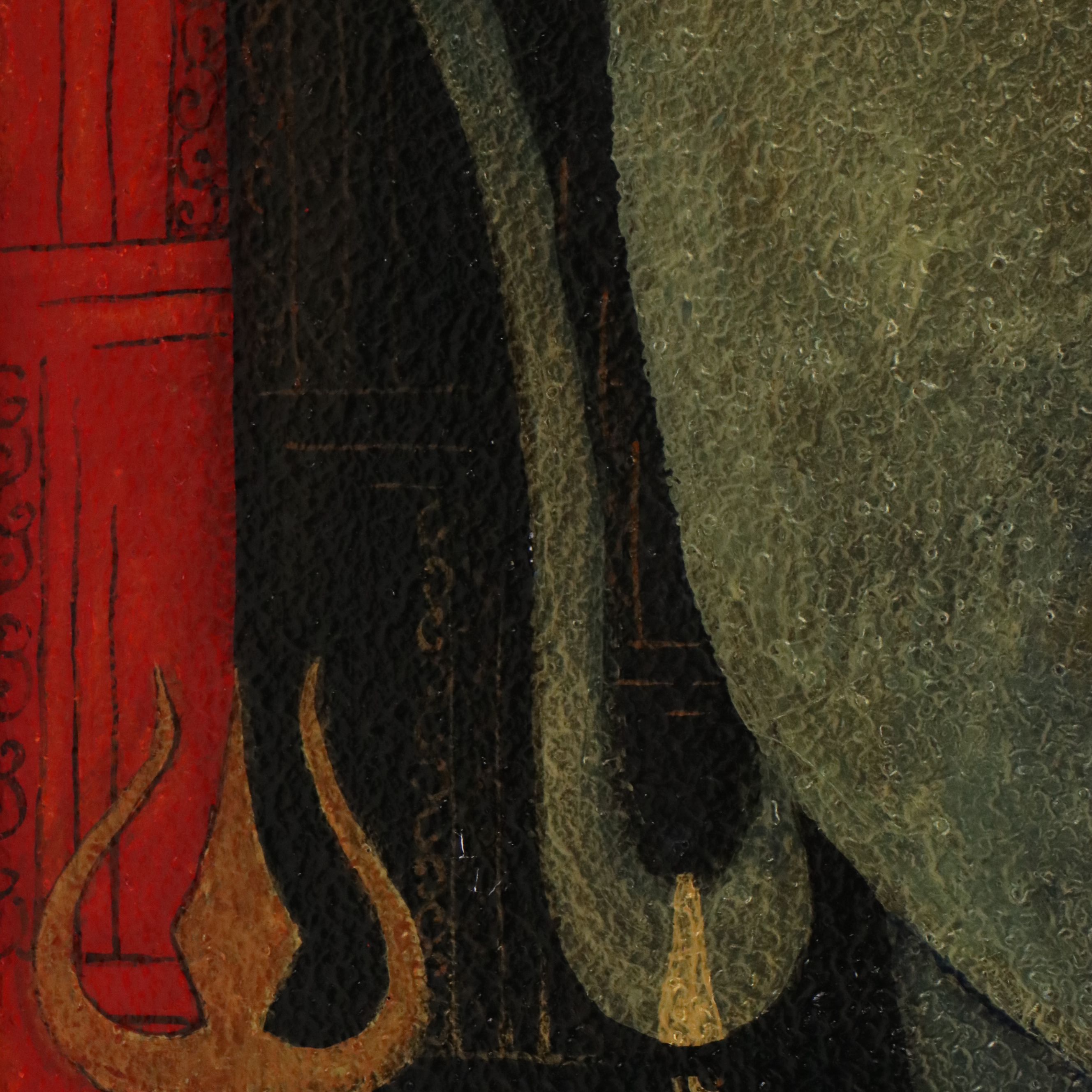 Vibha Singh Pichwai Style Acrylic Painting "Duality," 2013