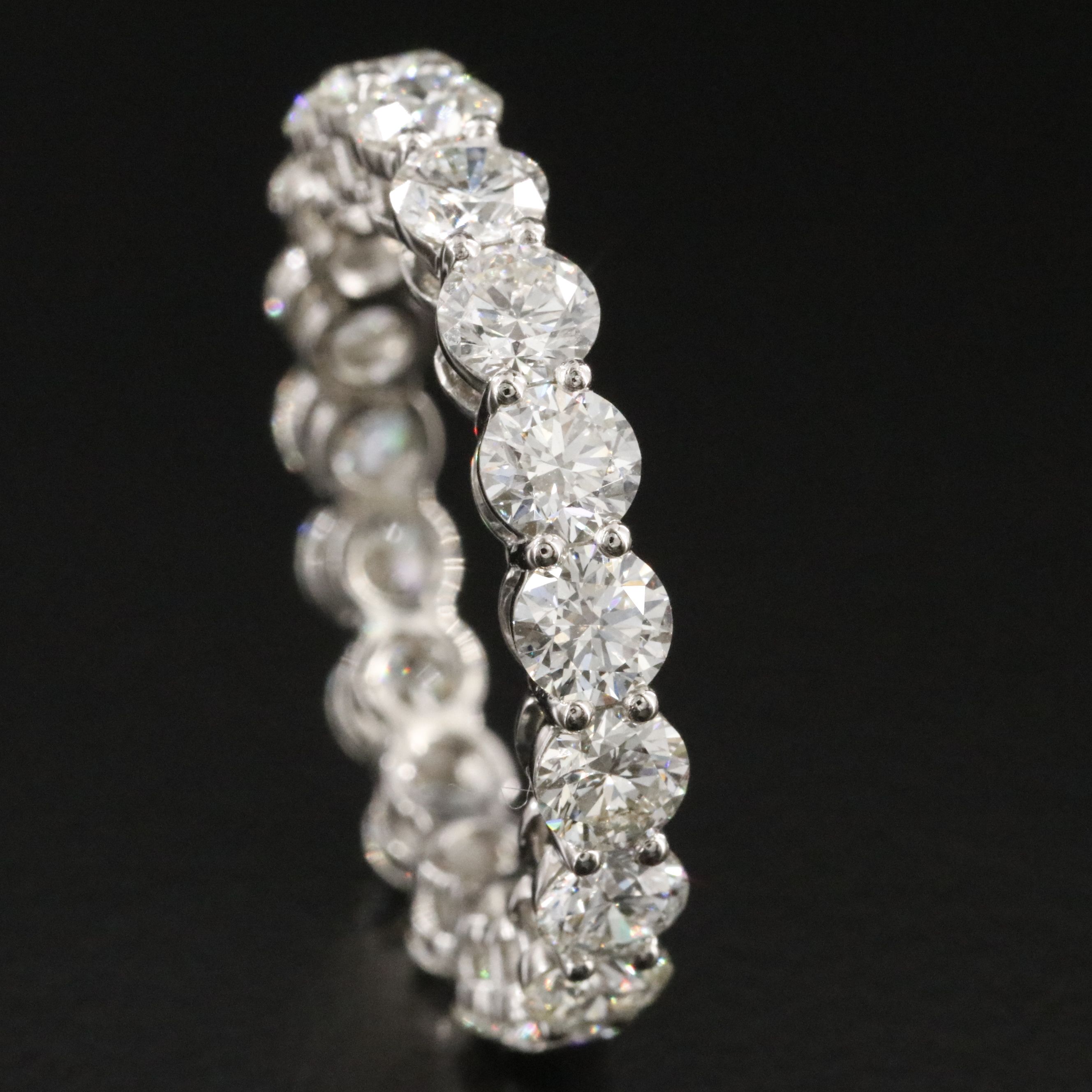 Platinum 3.86 CTW Diamond Eternity Band with GIA Report