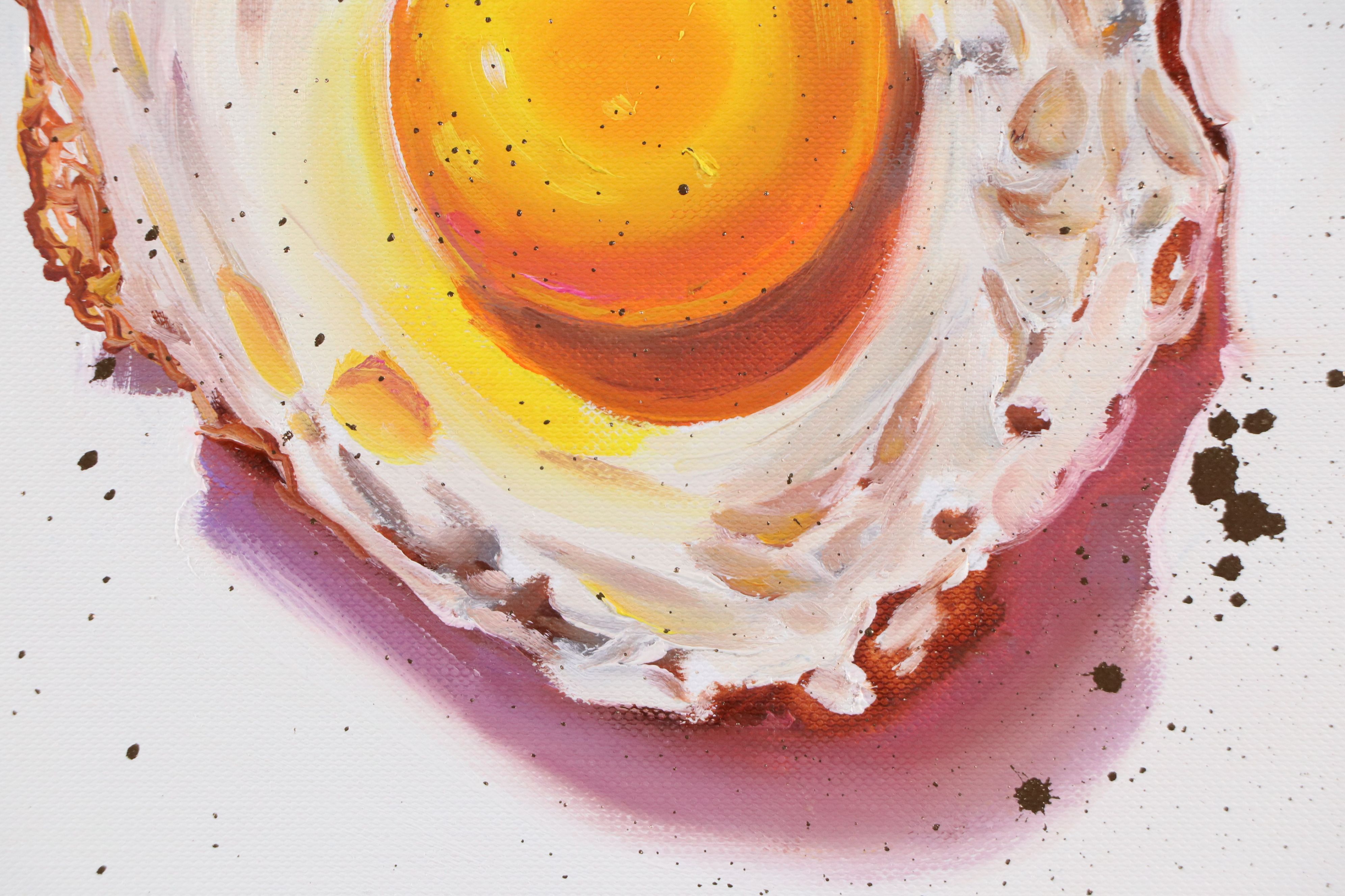 Inga Kovalenko Watercolor Painting of Fried Egg, 2025