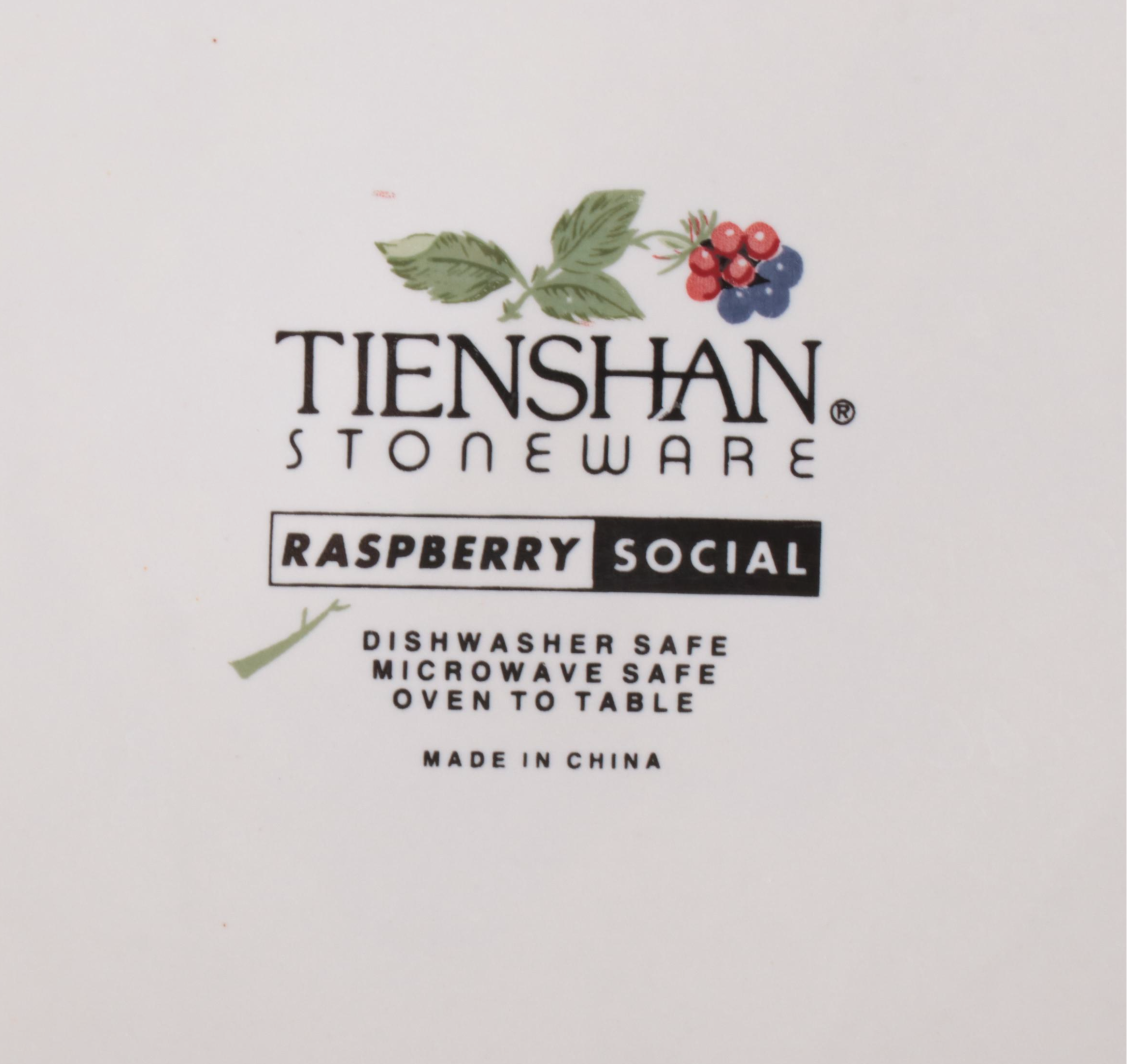 Tienshan "Raspberry Social" Stoneware Tableware
