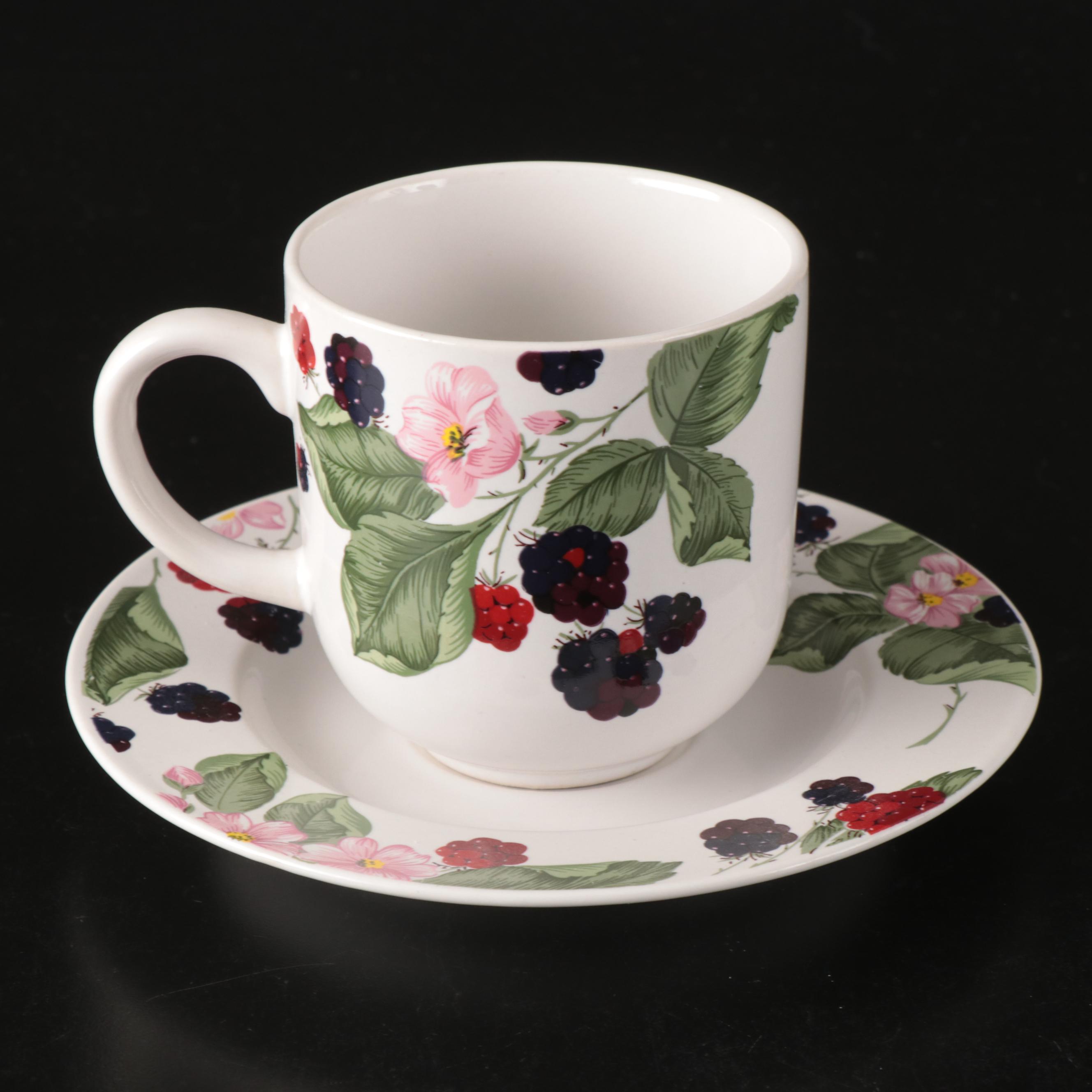 Tienshan "Raspberry Social" Stoneware Tableware