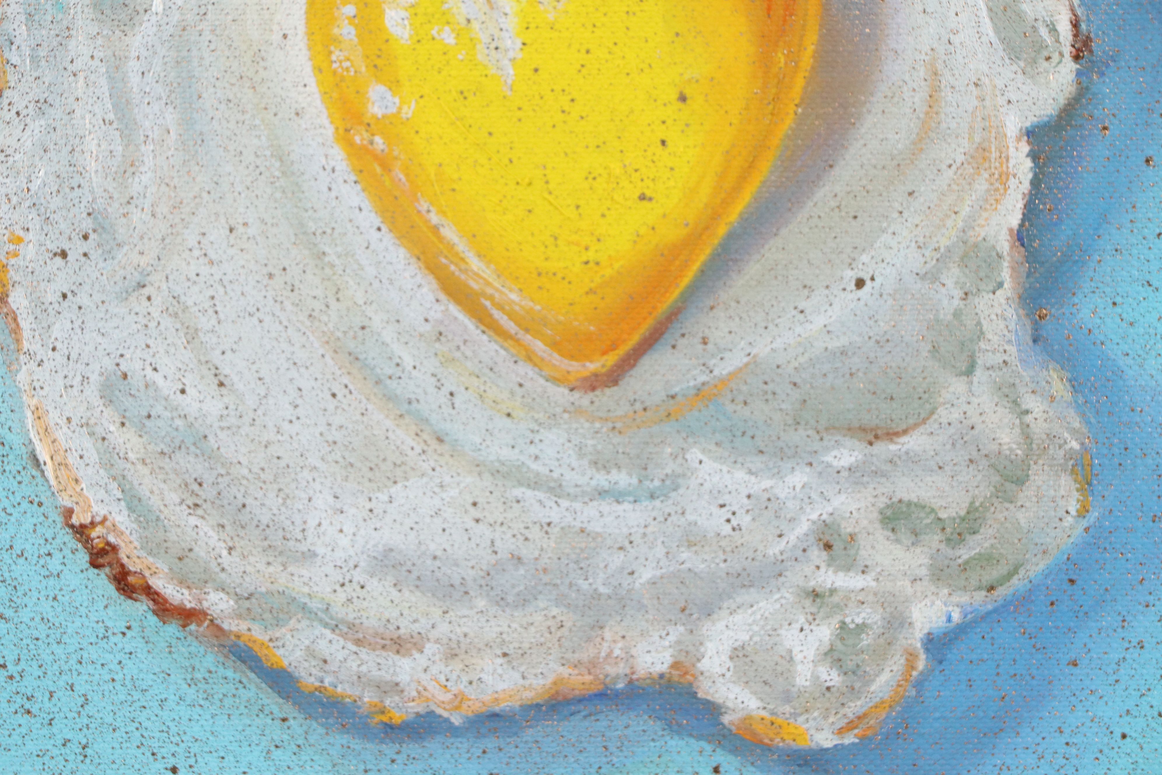 Inga Kovalenko Watercolor Painting of Egg with Heart-Shaped Yolk, 2025