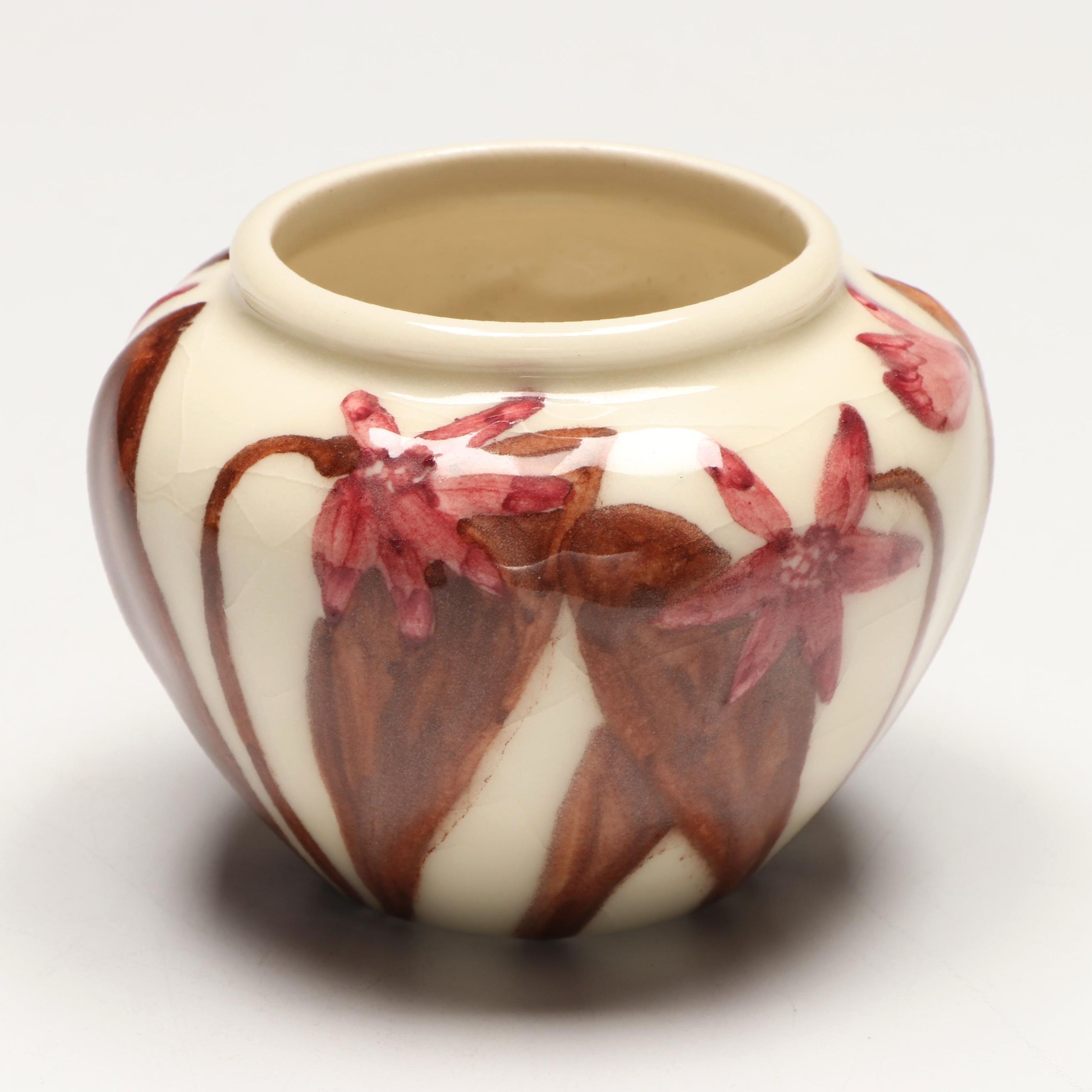 Rookwood Pottery Hand-Decorated Production Cabinet Vase, 1945