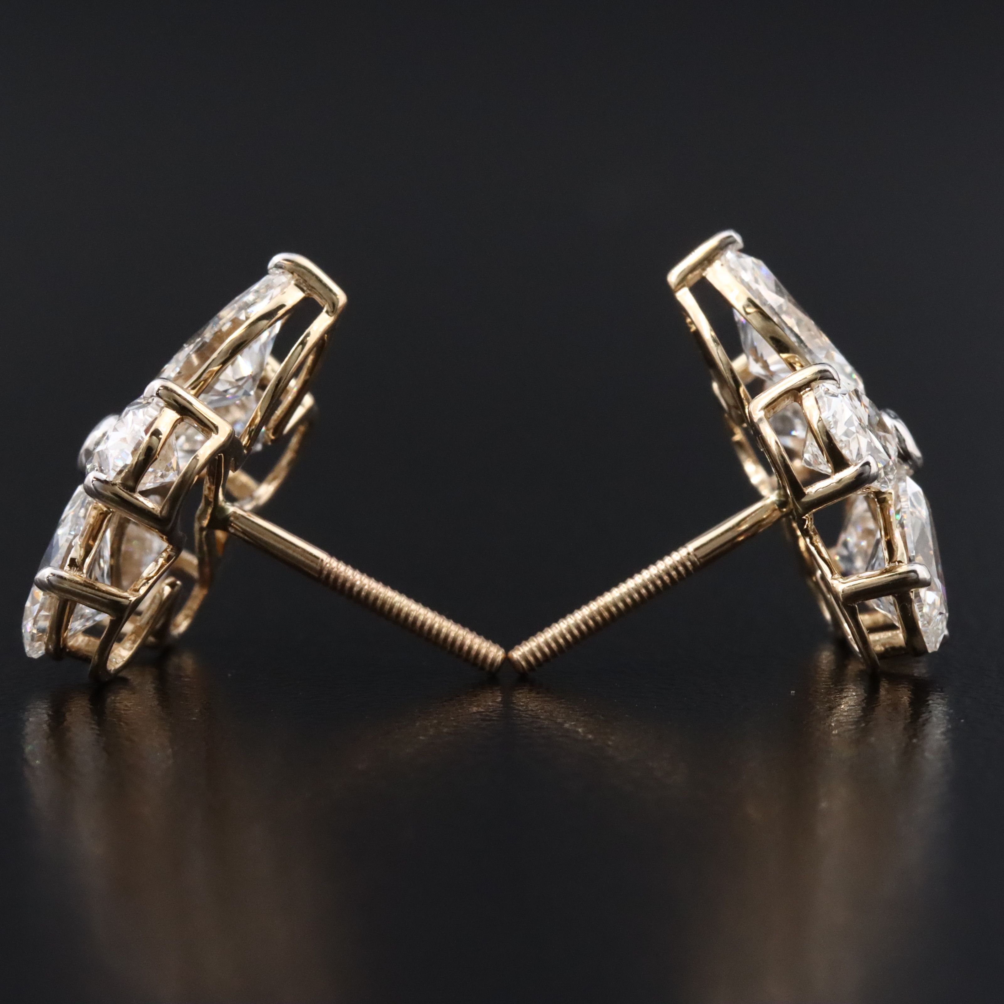 14K 5.53 CTW Lab Grown Diamond Earrings