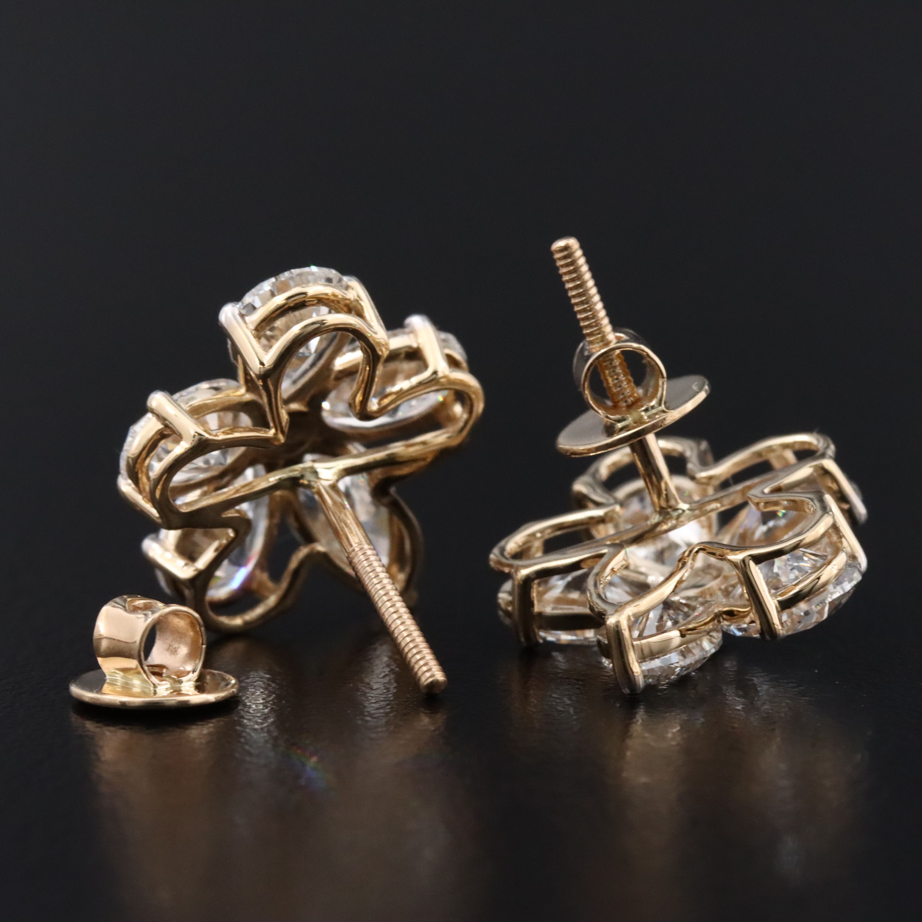 14K 5.53 CTW Lab Grown Diamond Earrings