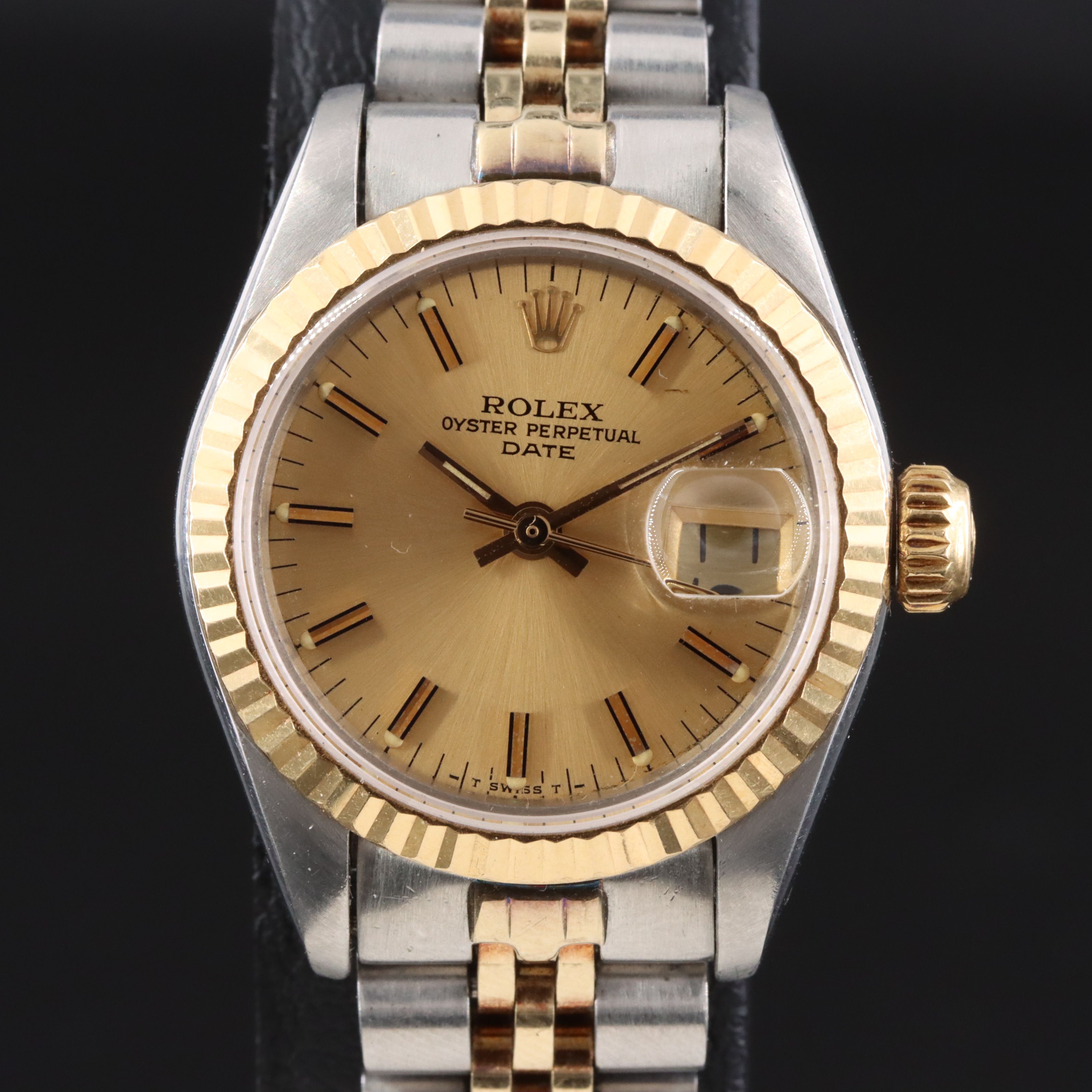 1987- 88 Rolex Steel & 18K Lady Datejust 69173 14K & St.1978 Steel Band Watch