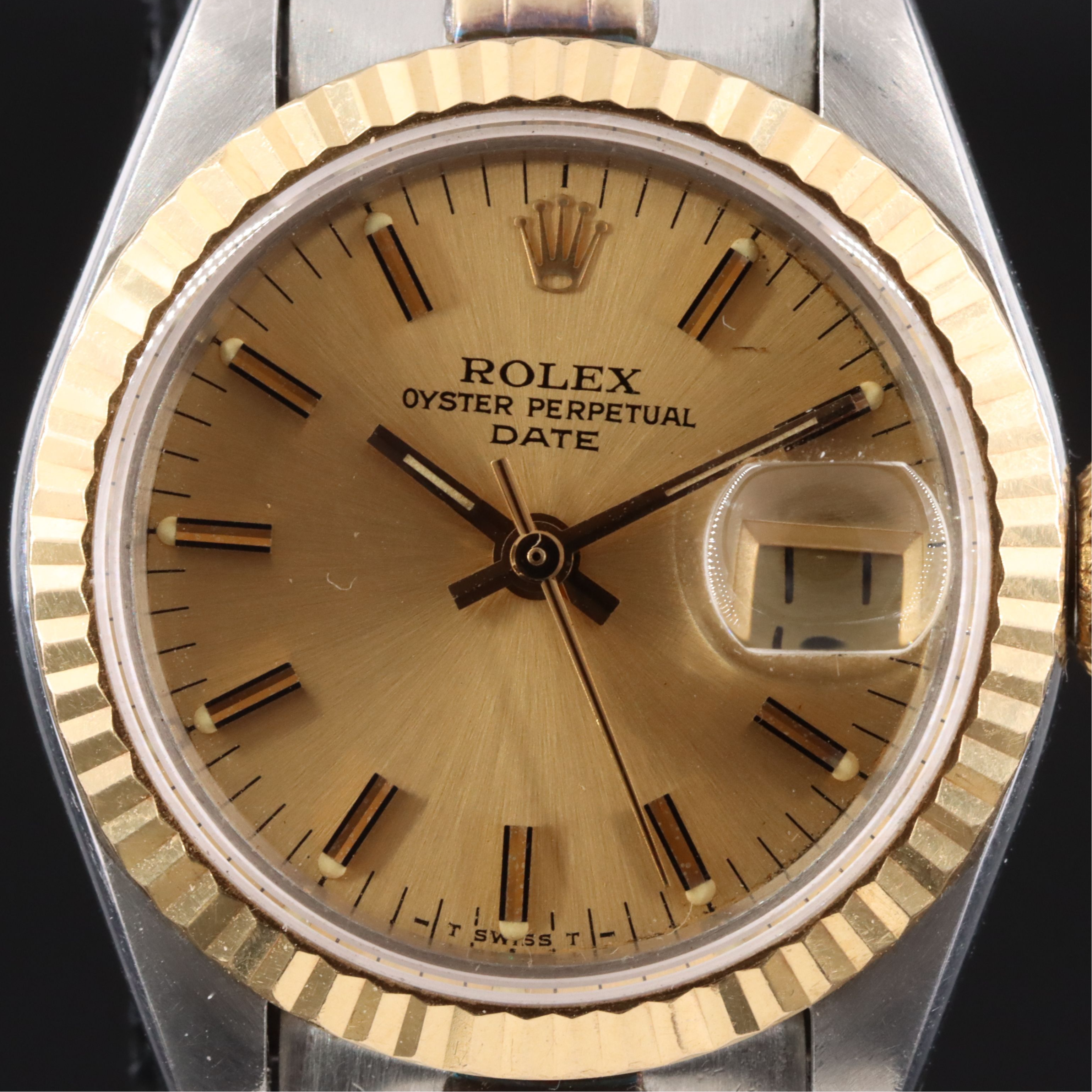 1987- 88 Rolex Steel & 18K Lady Datejust 69173 14K & St.1978 Steel Band Watch